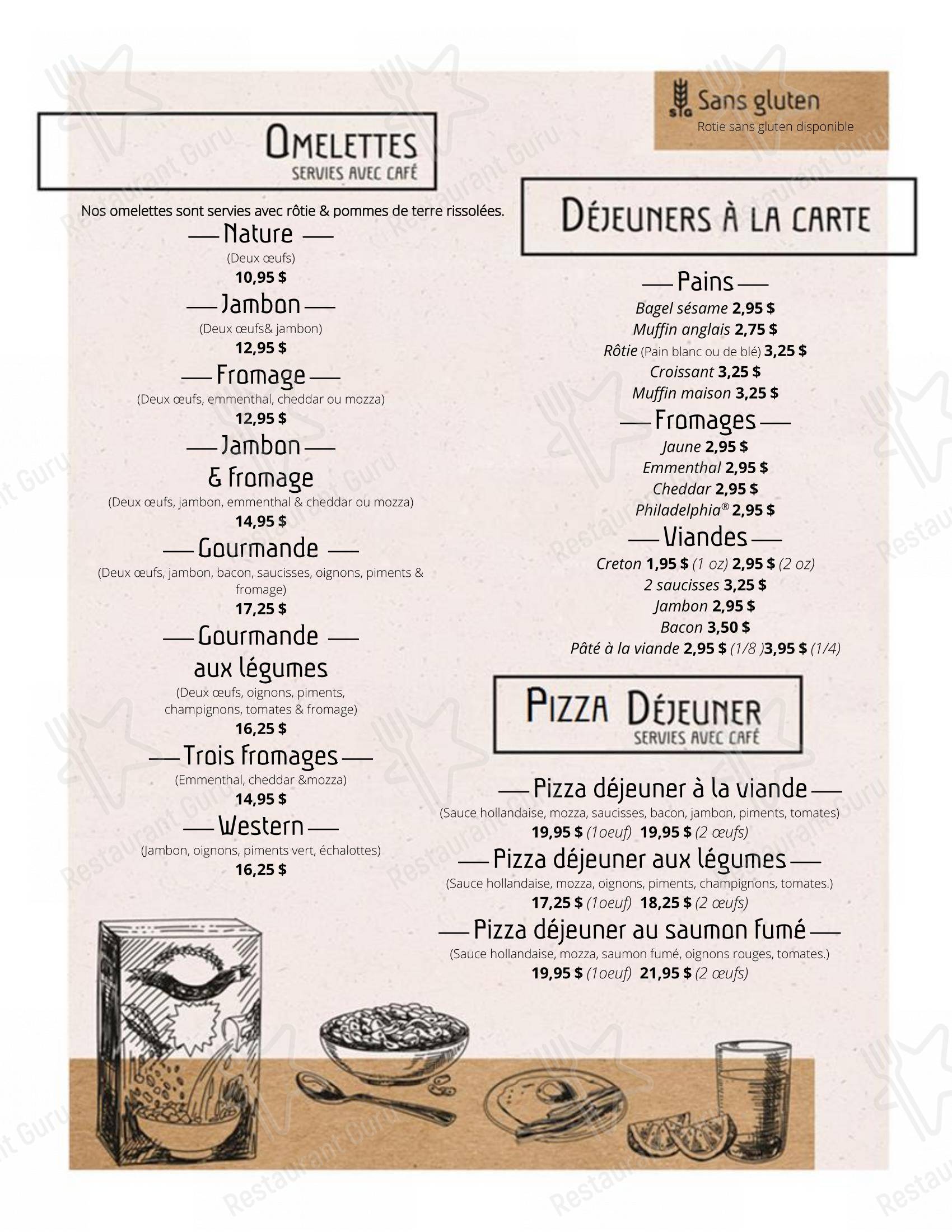 Café des Halles dans Rimouski - Menu