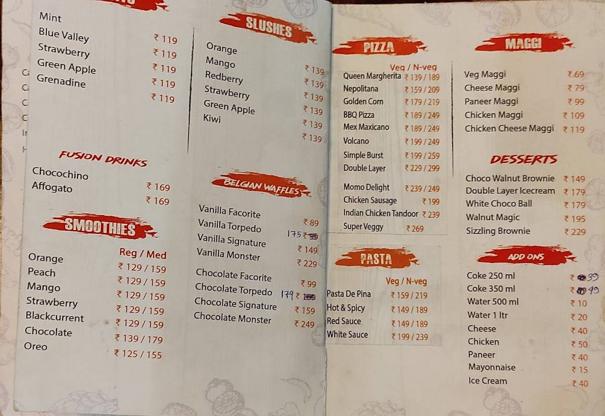 Cafe Freshpresso Sodepur menu