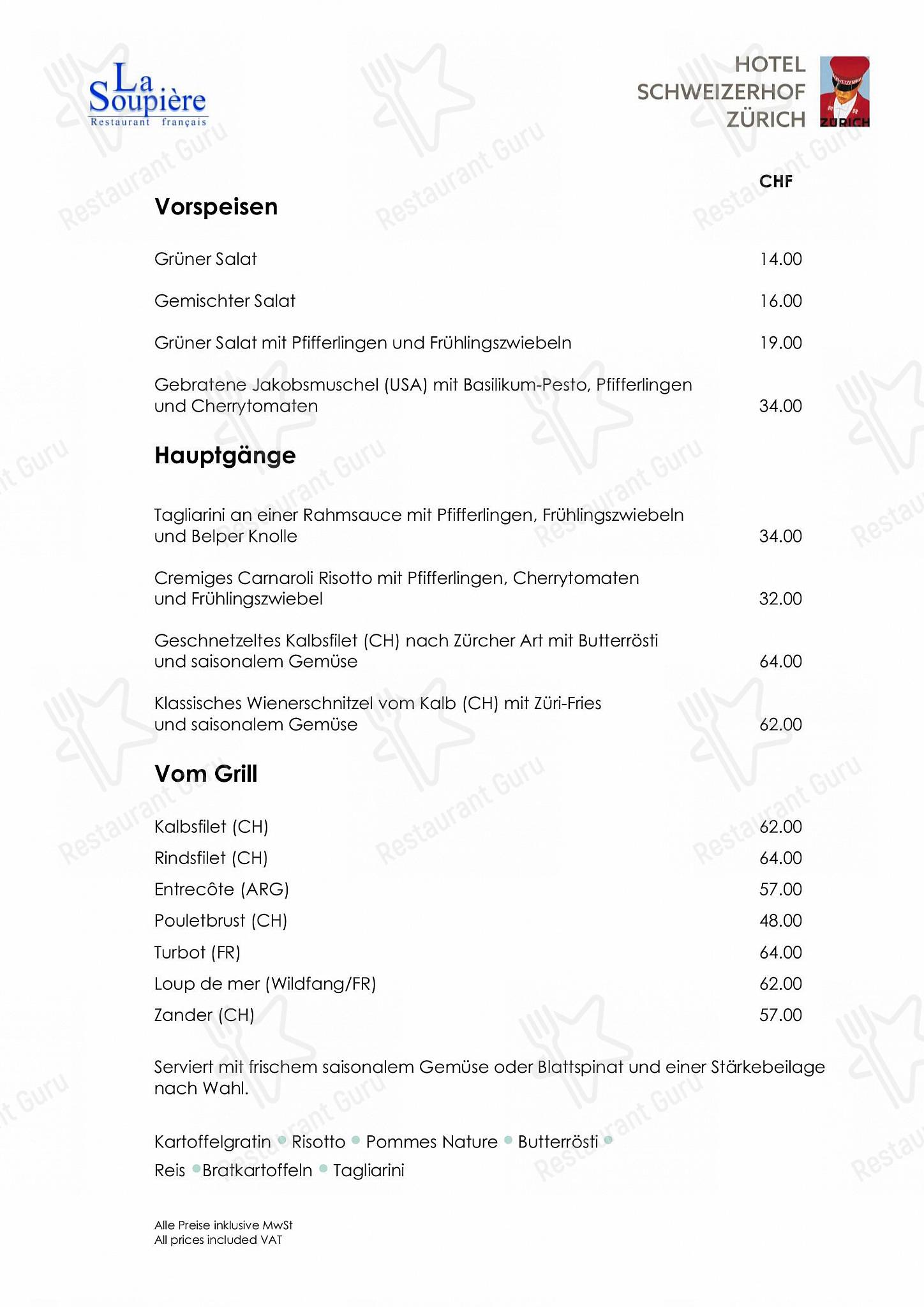 Café Gourmet in Zurigo - Lunch Menu