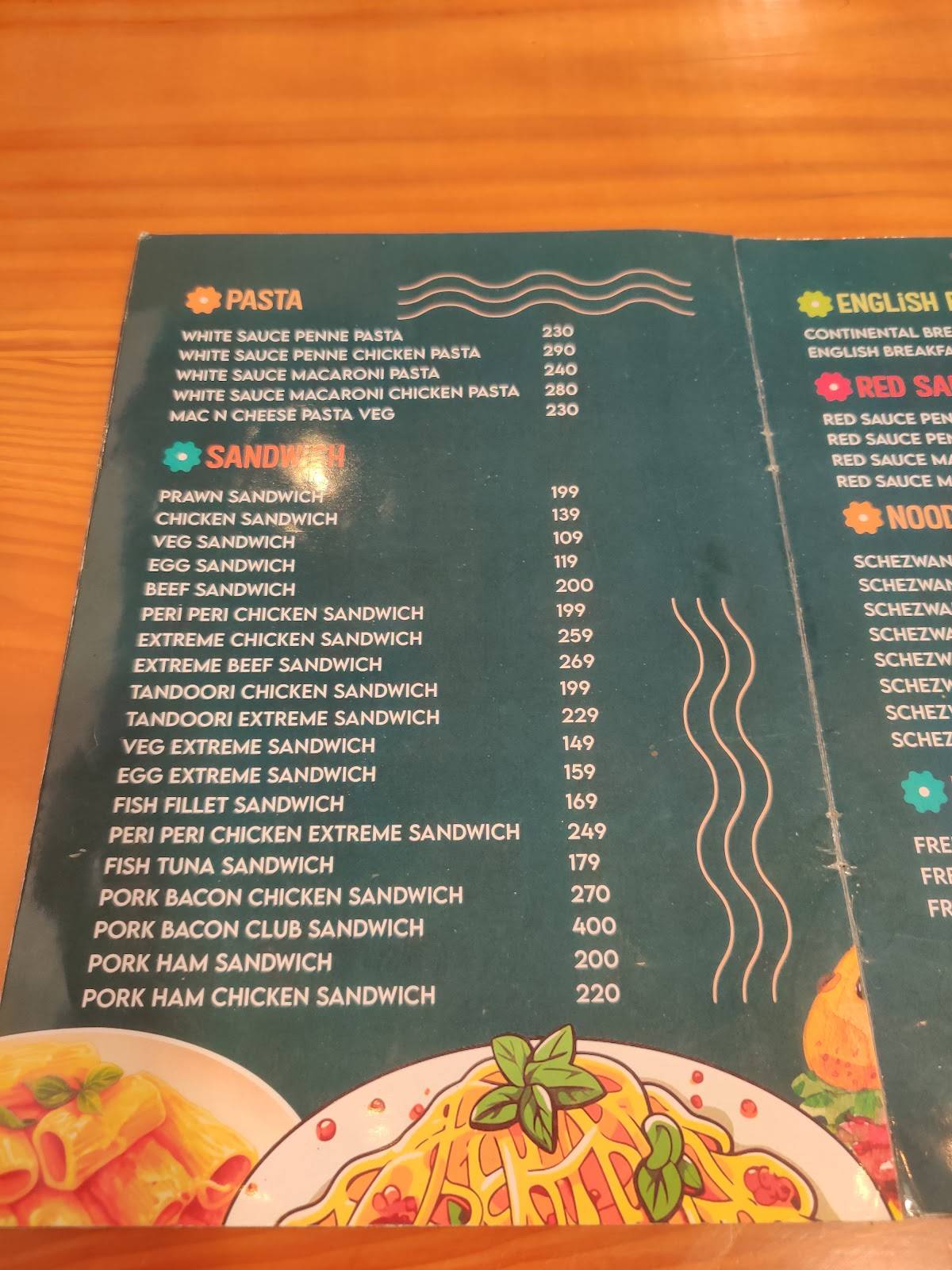 Home Flavours menu