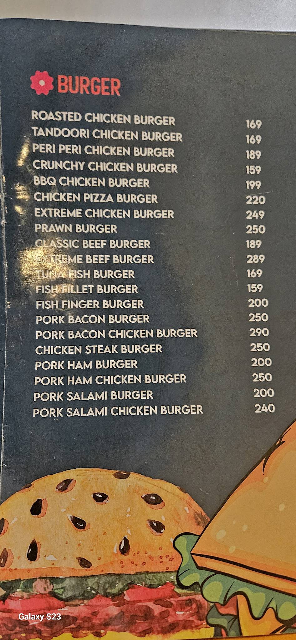 Home Flavours menu