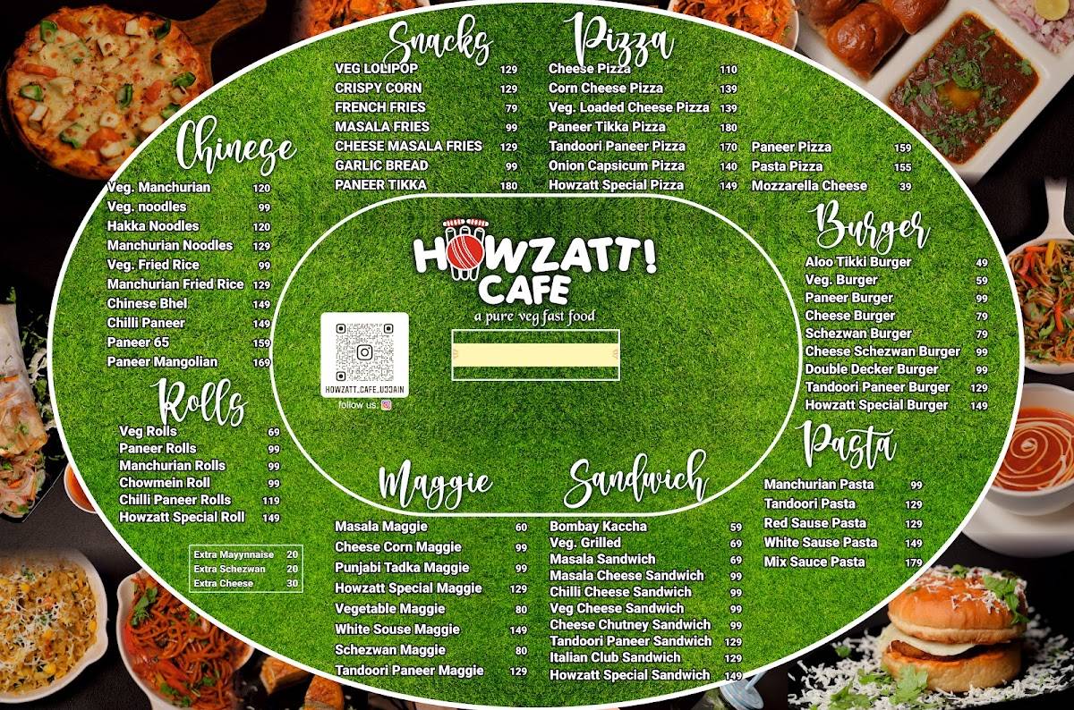 Howzatt Cafe menu