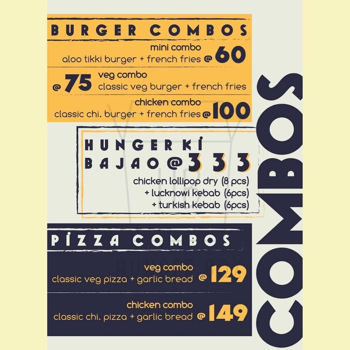 Hunger Box menu