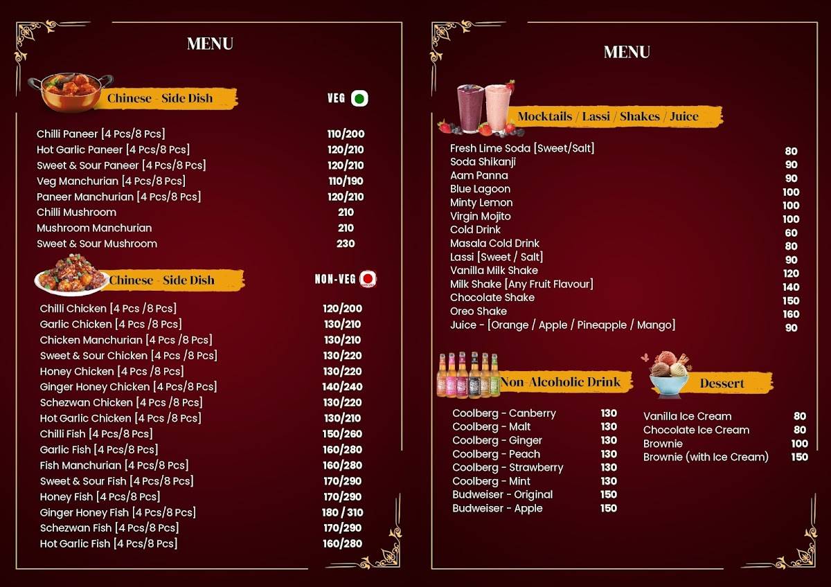 Khawa R Golpo menu