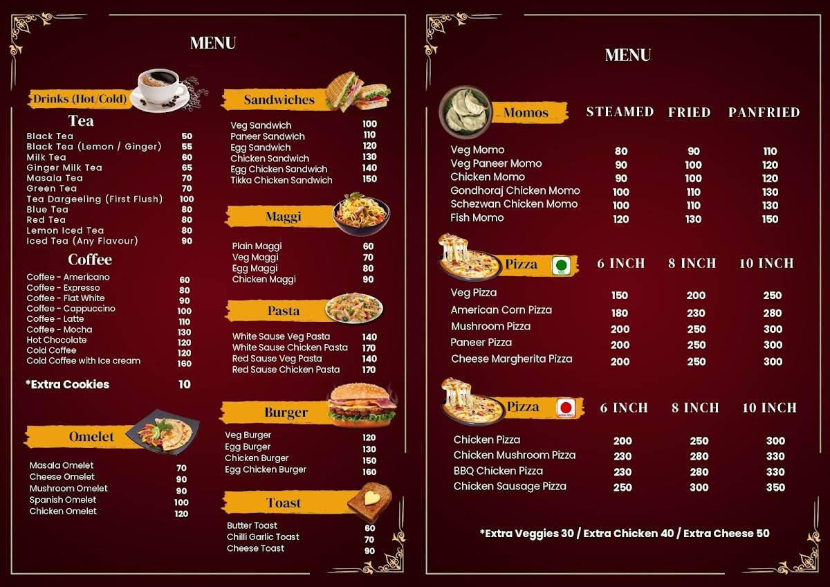 Khawa R Golpo menu