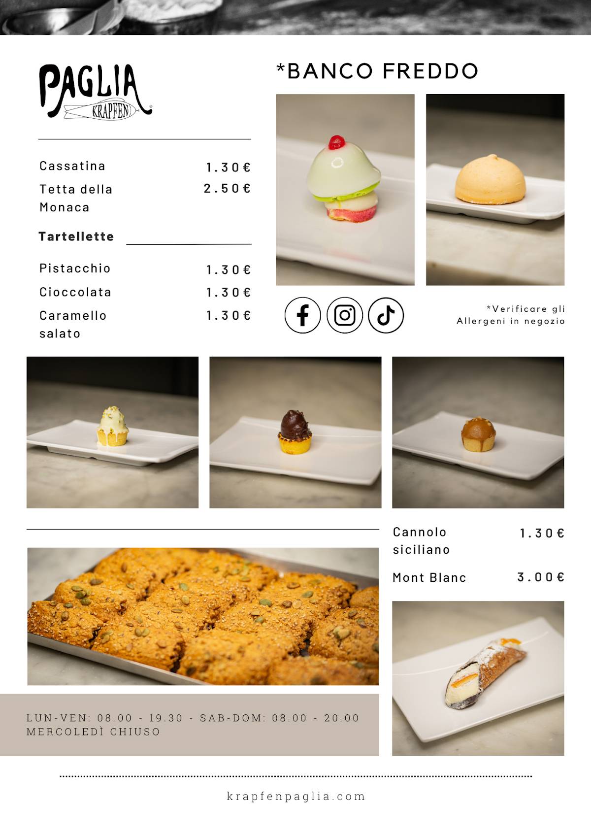 Menu de Krapfen Paglia