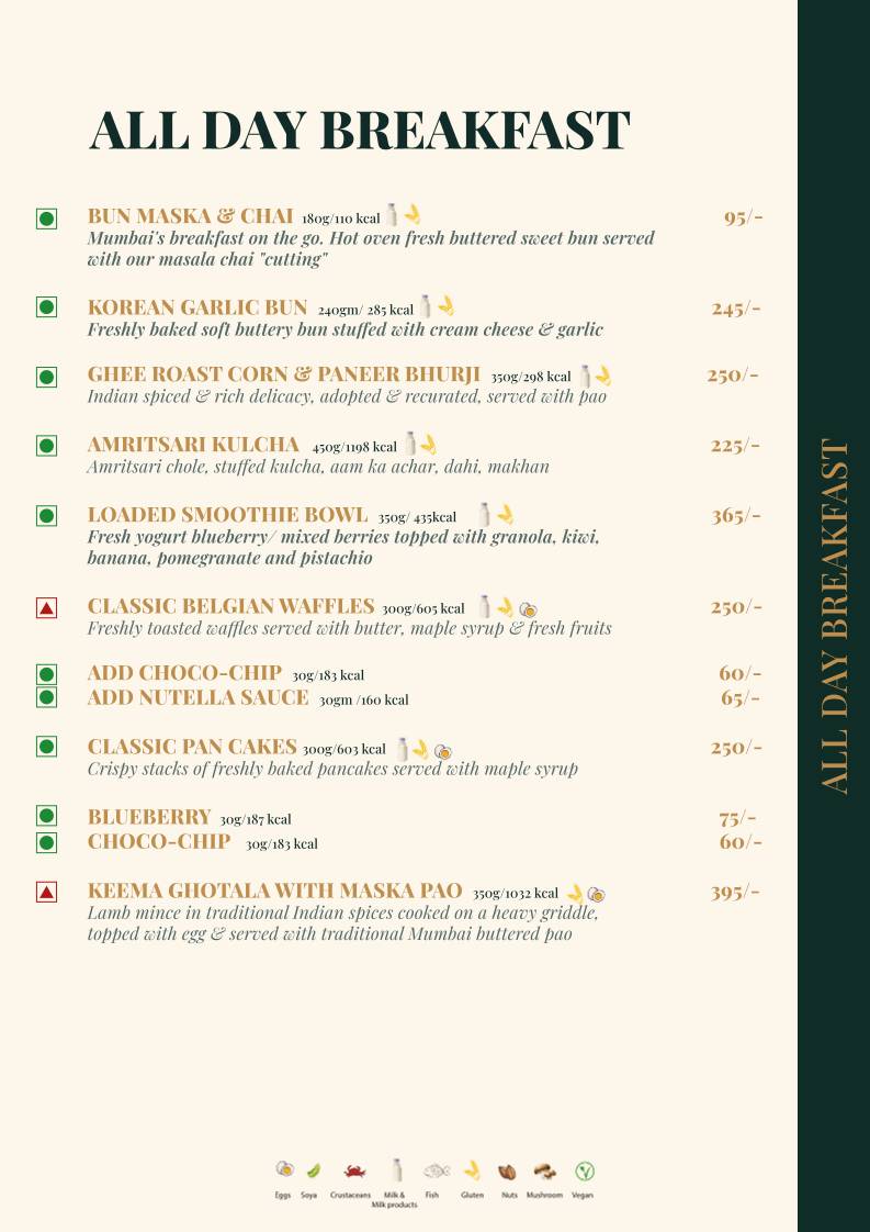 Mocha Udaipur menu