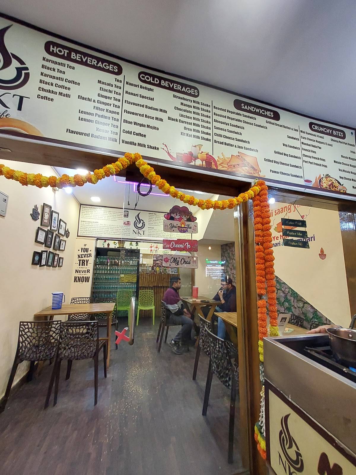 NKT Cafe menu