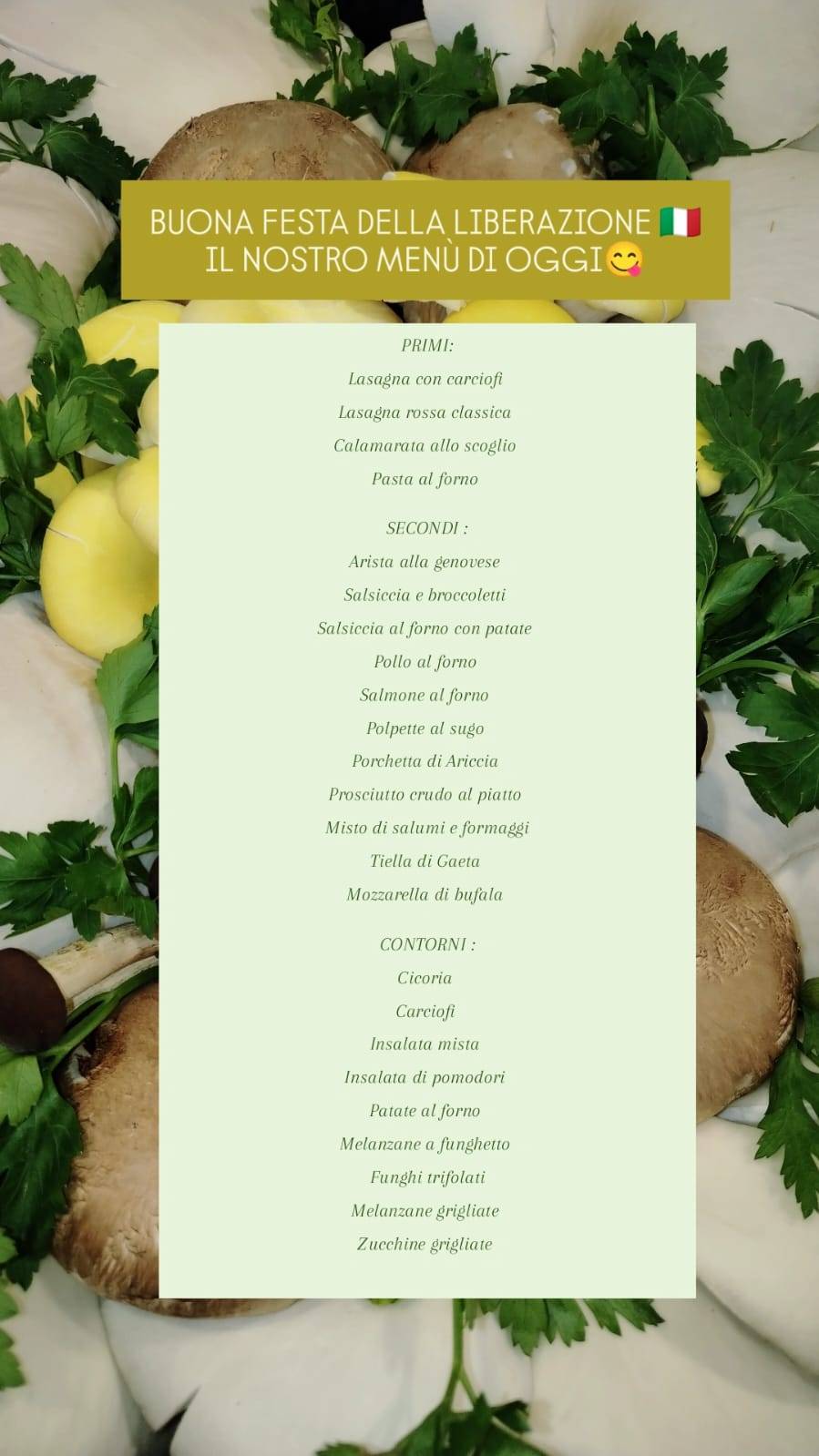 Menu di Quirino Ristoro 