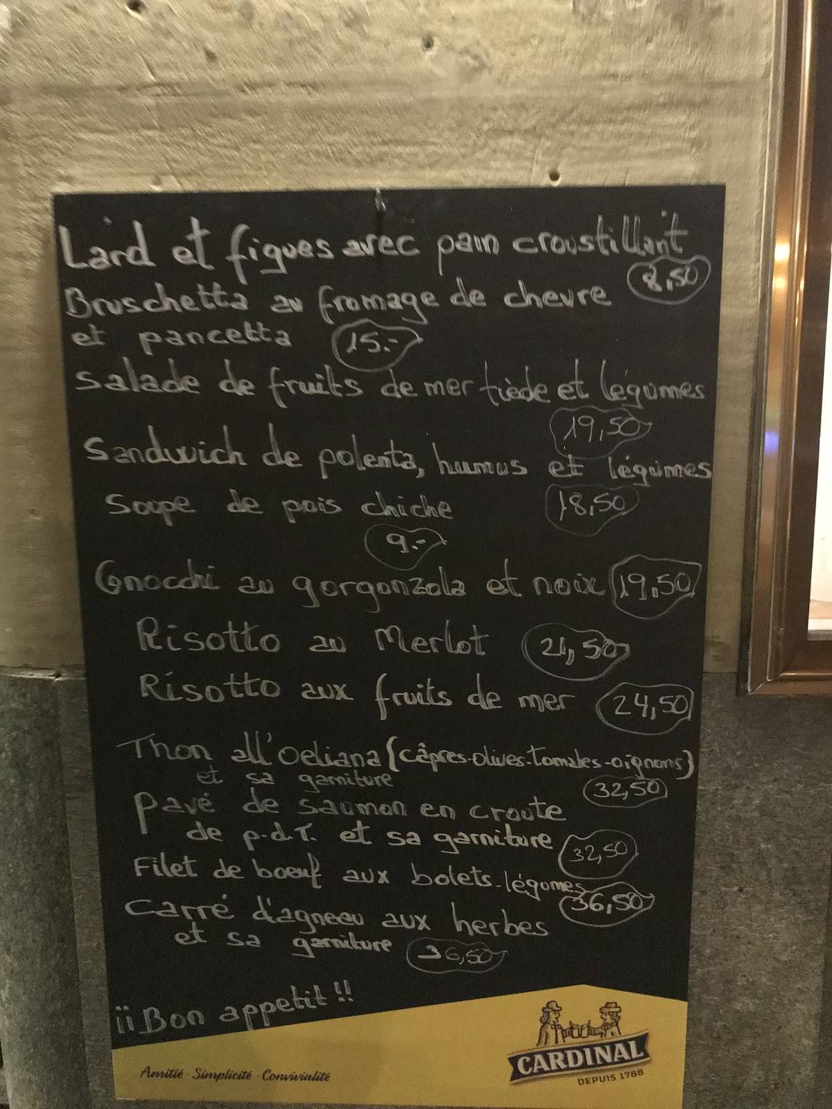 Menu di Rendez-vous 