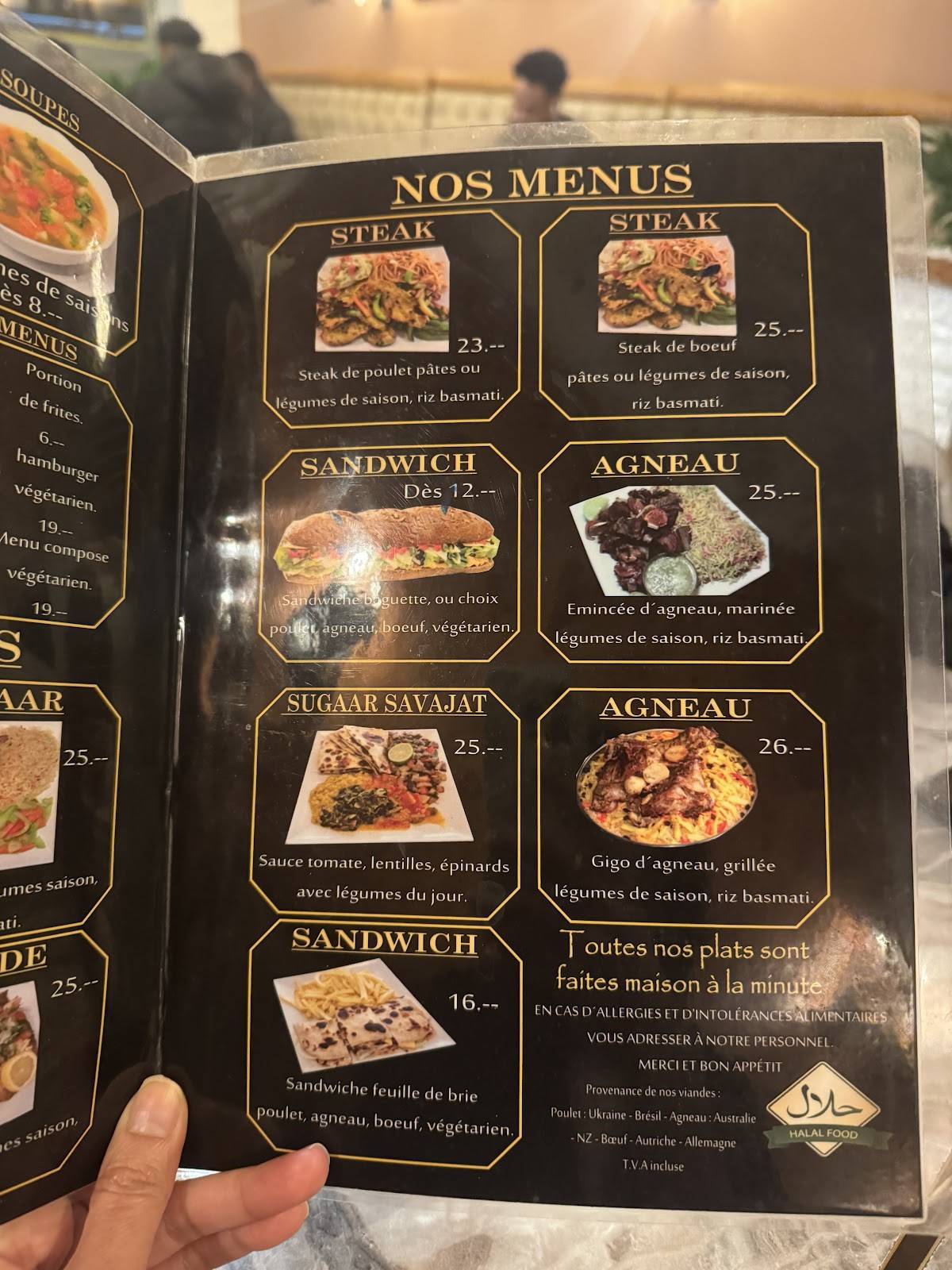 Menu di Café Restaurant SOMSTAR 