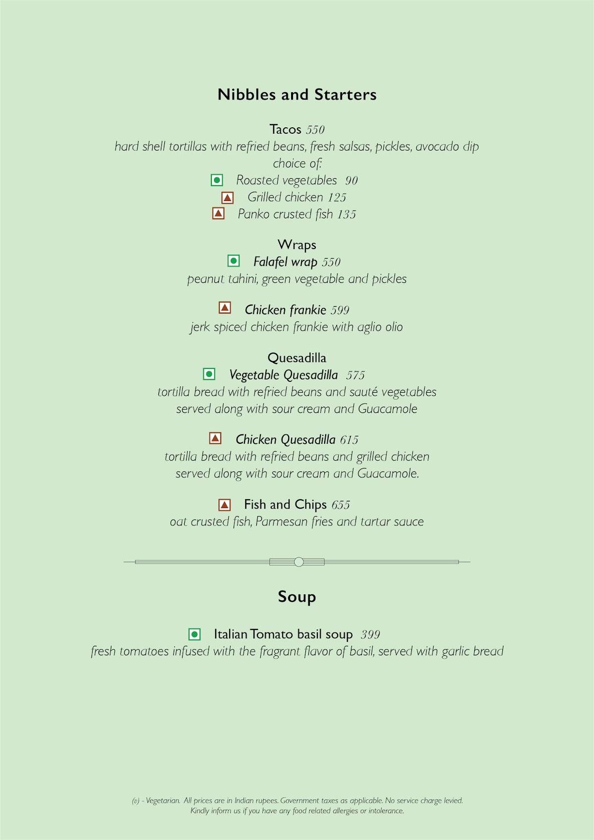 Roasted by Roseate menu