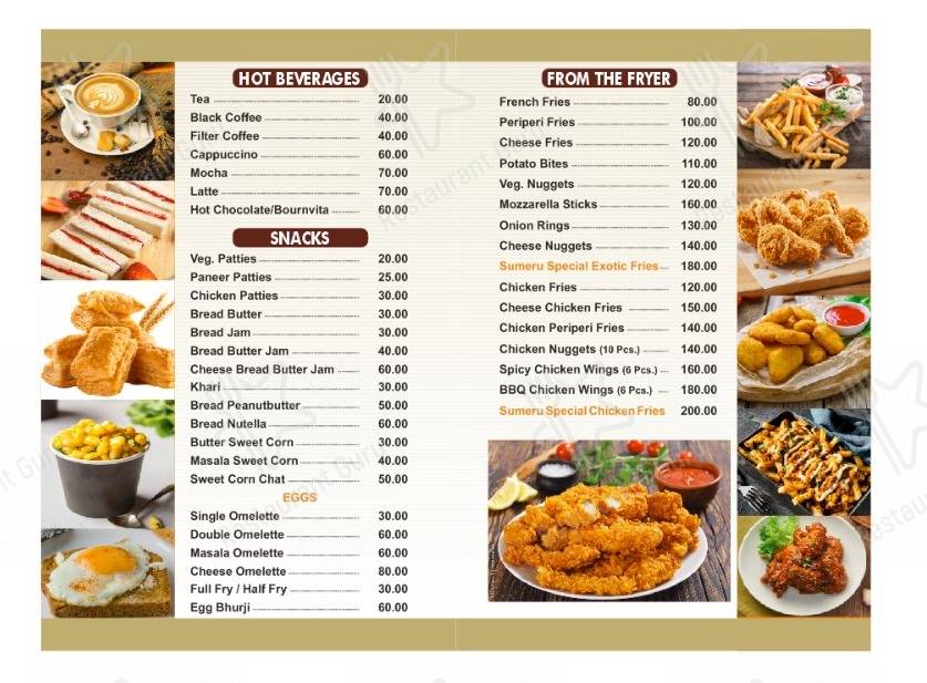 SUMERU CAFE menu