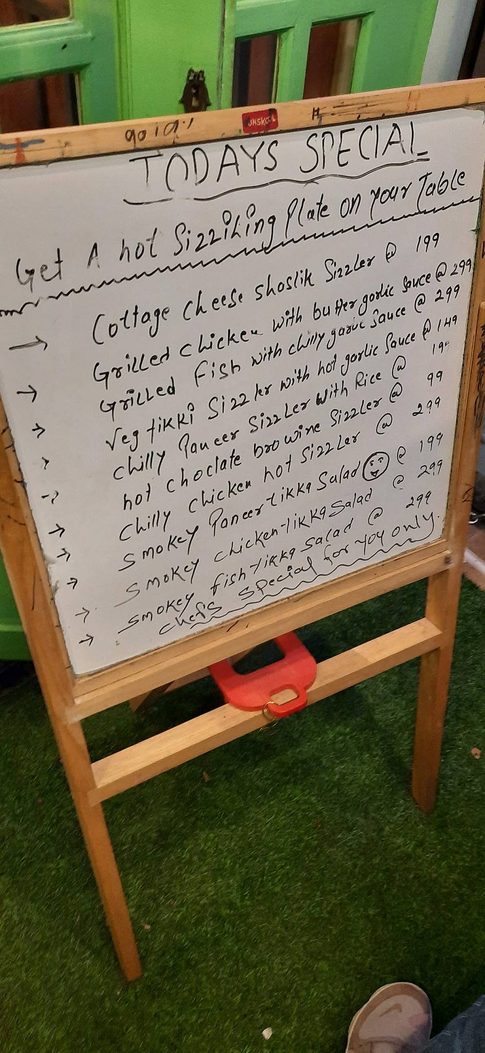 Tea Bar menu