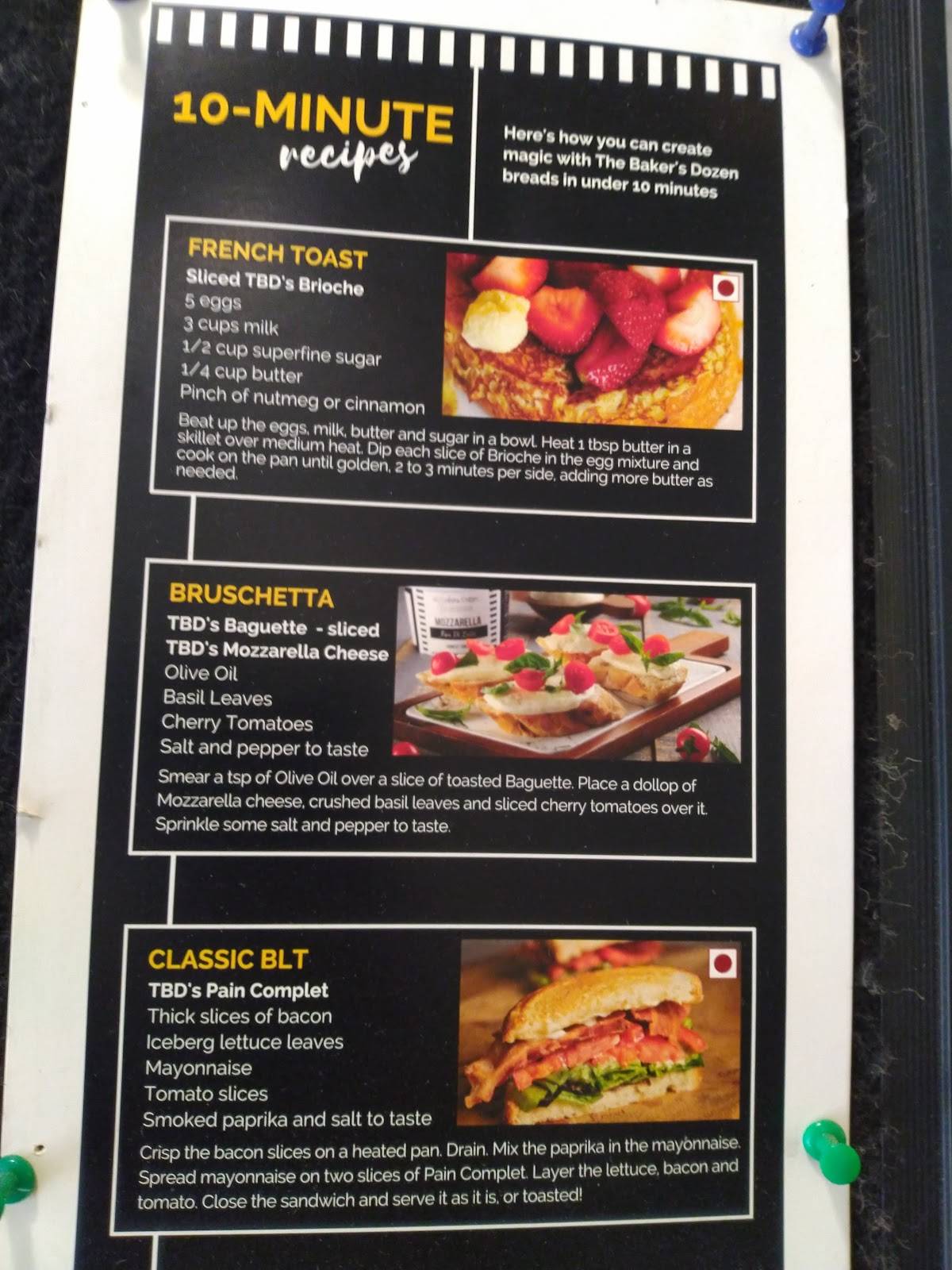 Menu at The Baker's Dozen, Mumbai, 4, Shakti Raj CHS, Next to Gold's