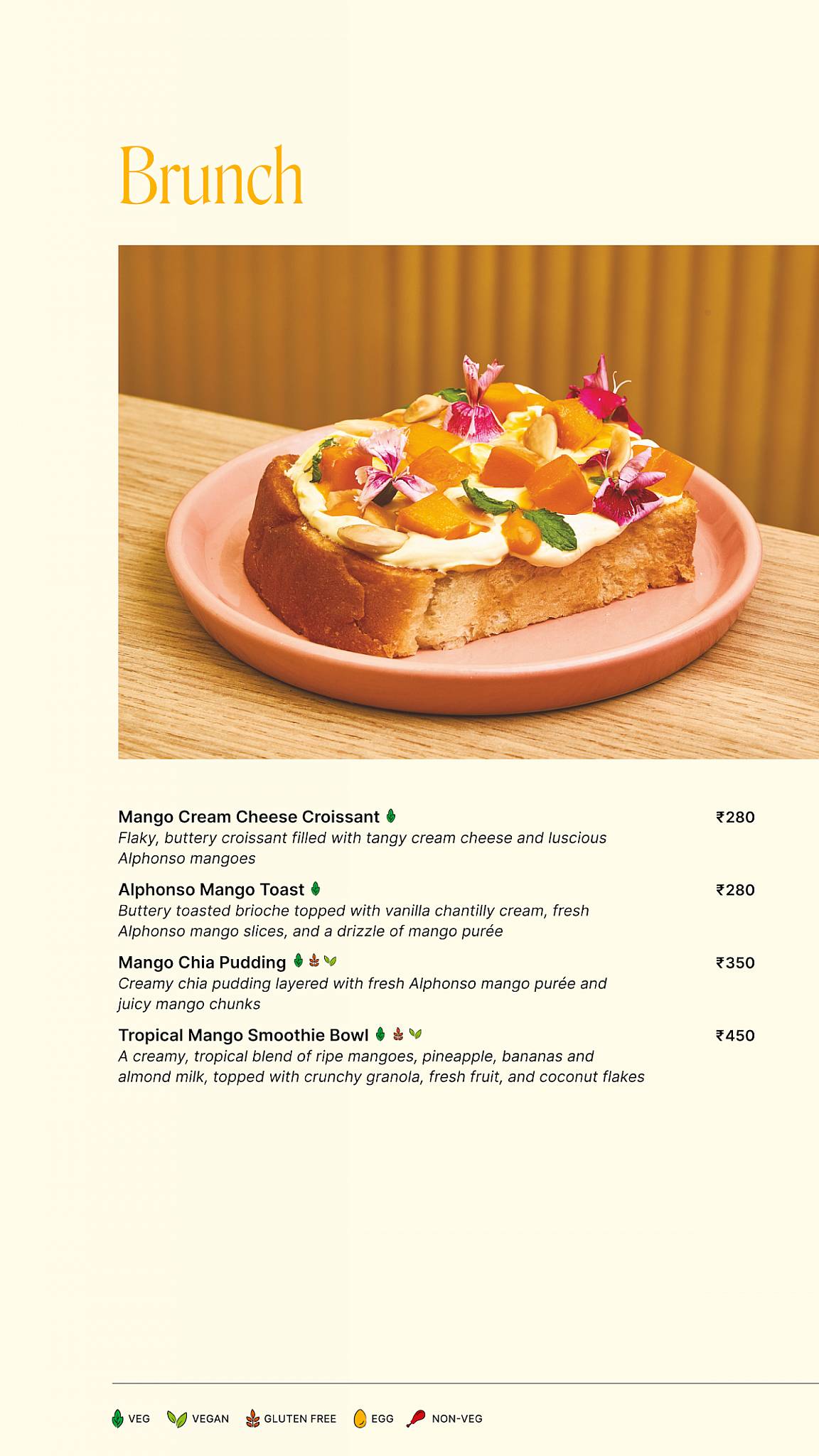 The Bread Bar menu