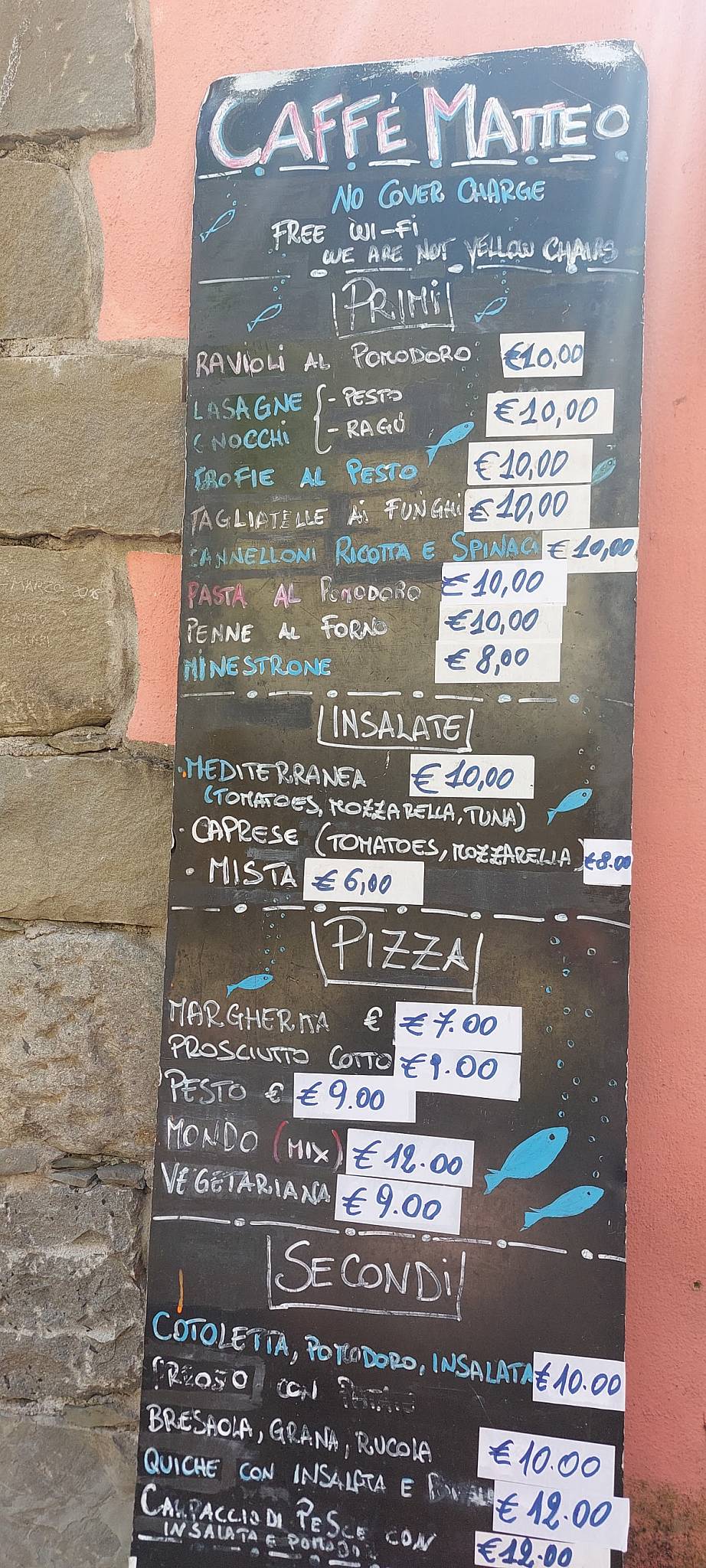 Menu di Caffè Matteo 