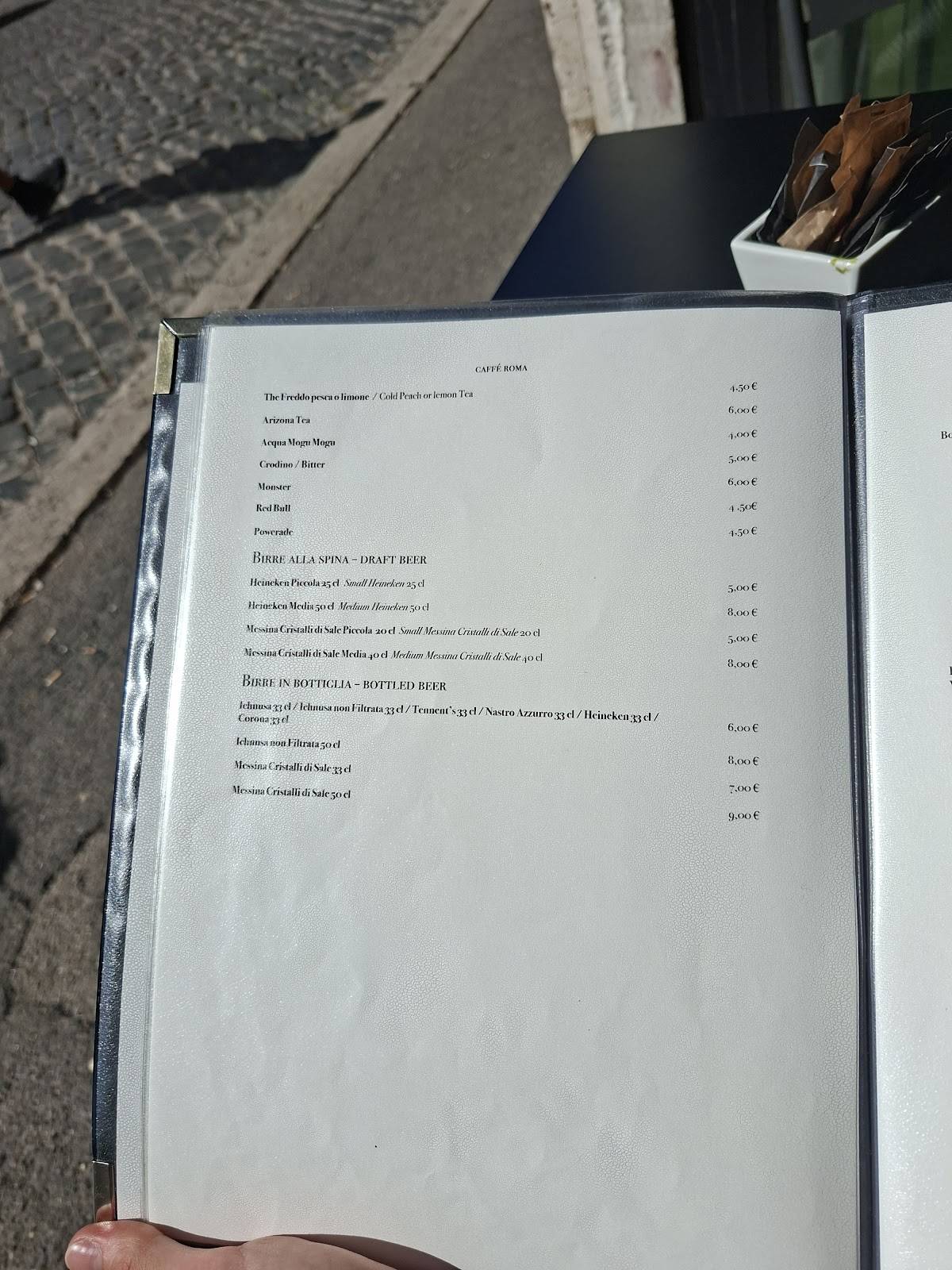 Menu di Caffè Roma 
