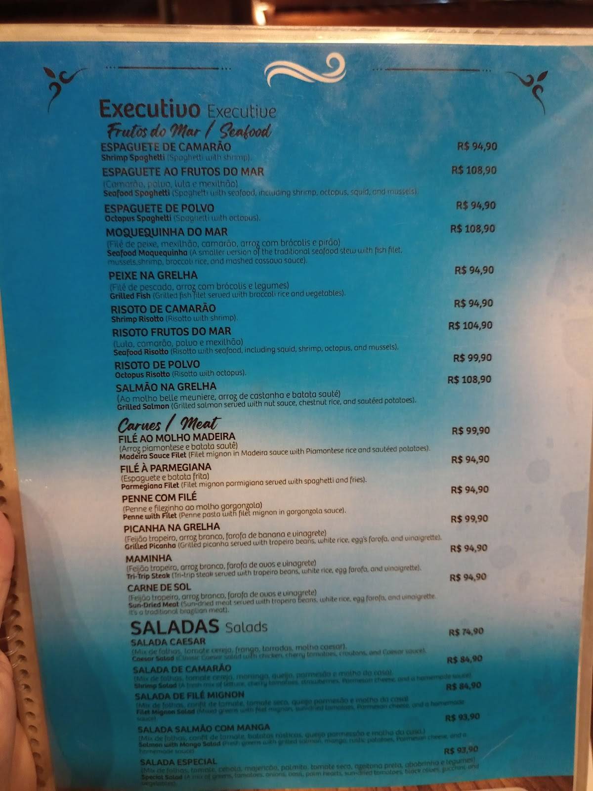 Caldinho do Nenen - Porto de Galinhas cardápio