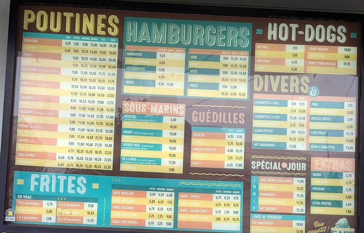 Menu de Cantine De La Gare