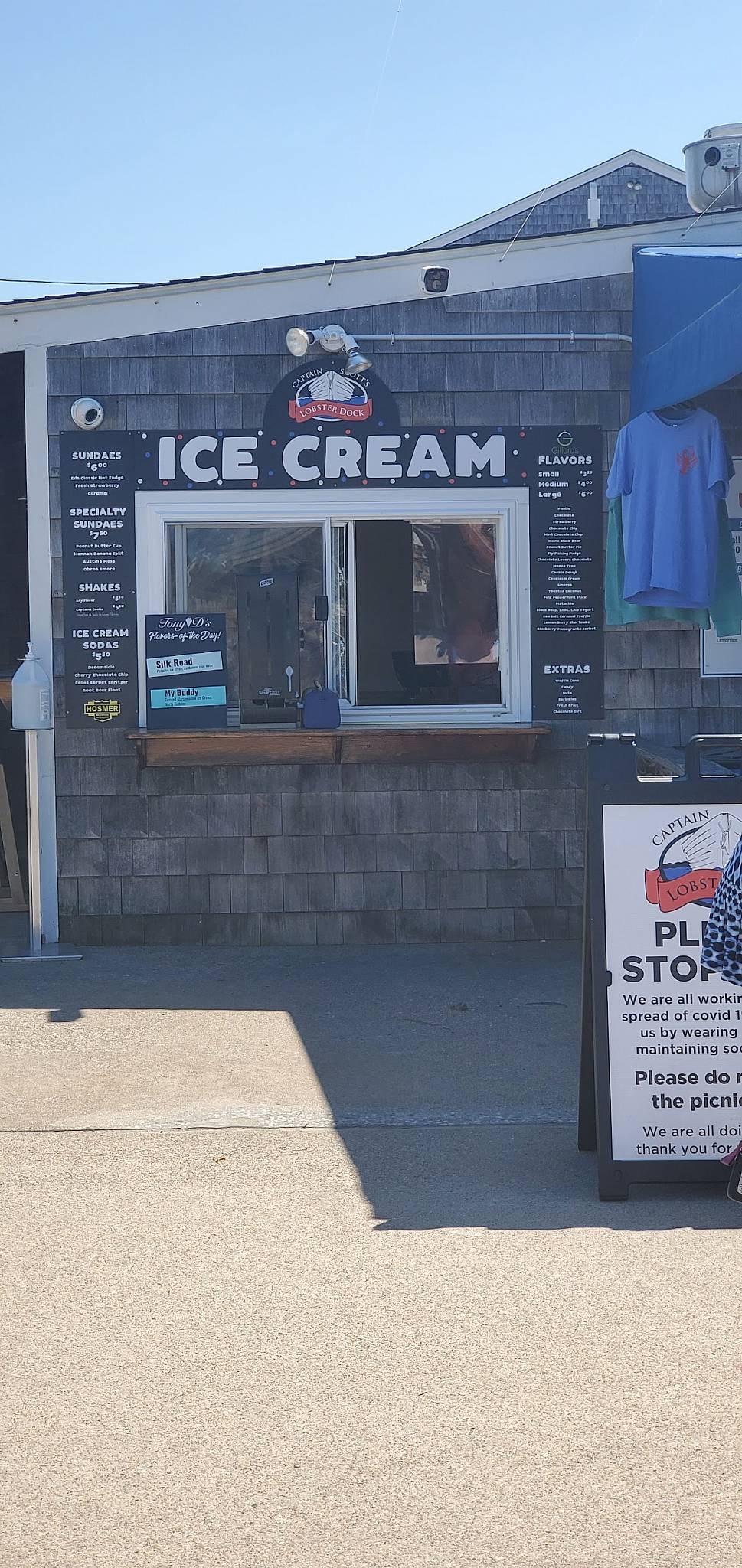 Menu at Captain Scott's Lobster Dock restaurant, New London