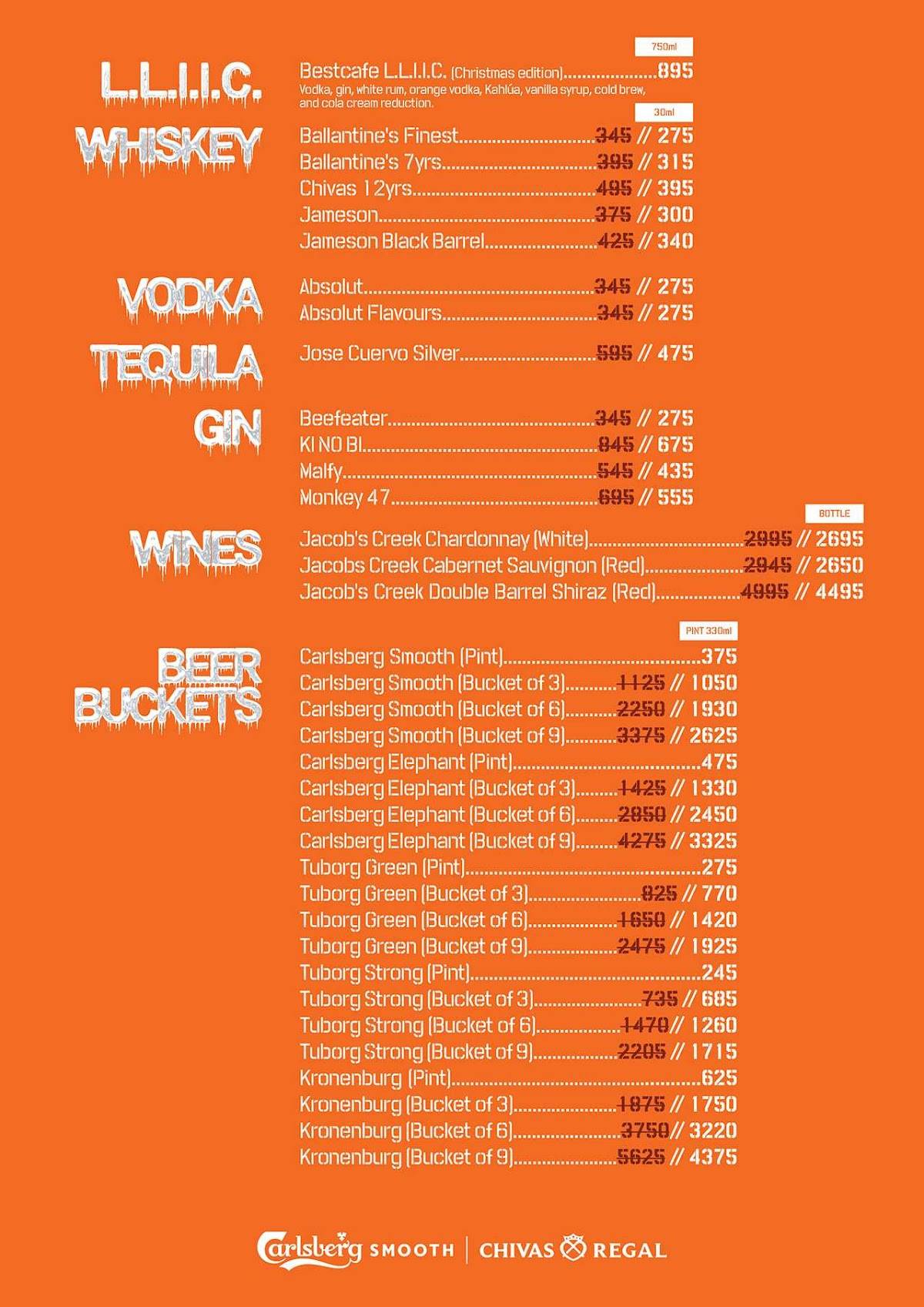 Carter Road SOCIAL menu