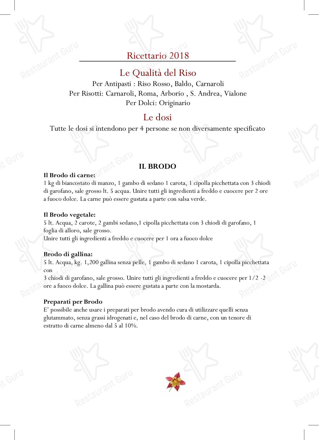 Menu di Casa Fontana - 23 Risotti-chiuso per ferie- riapre il 13 gennaio cena - Menu