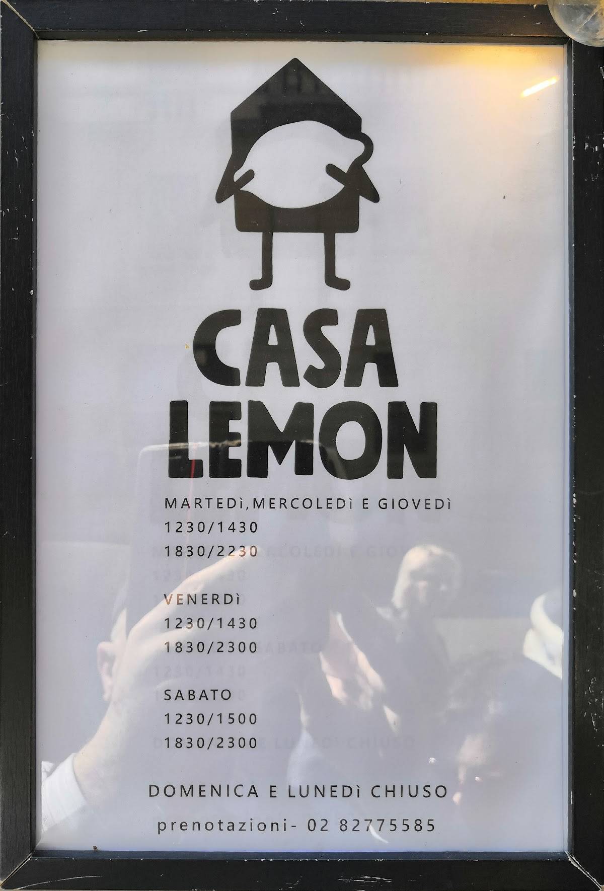 Menu di Casa Lemon 