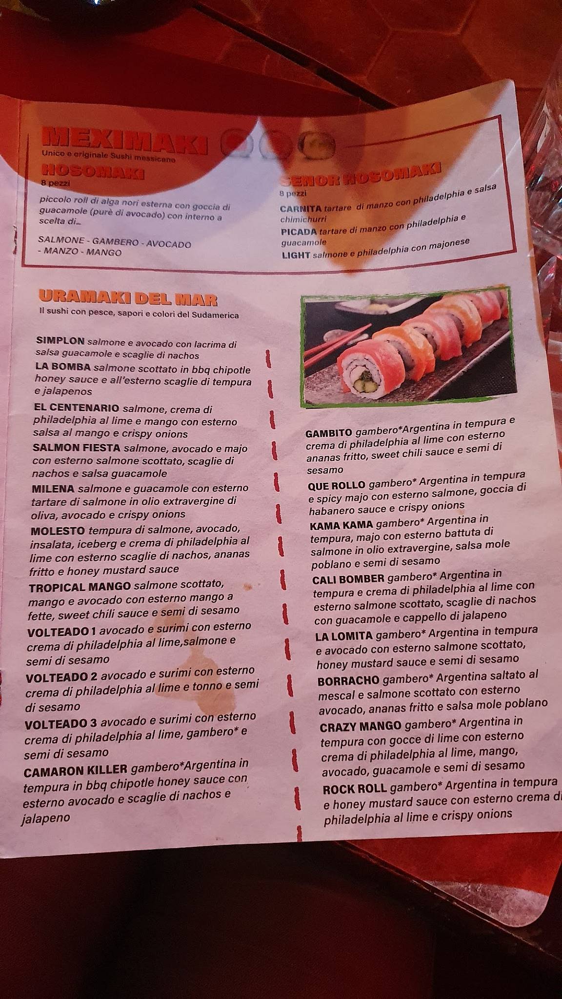Menu di Casa Pepa 