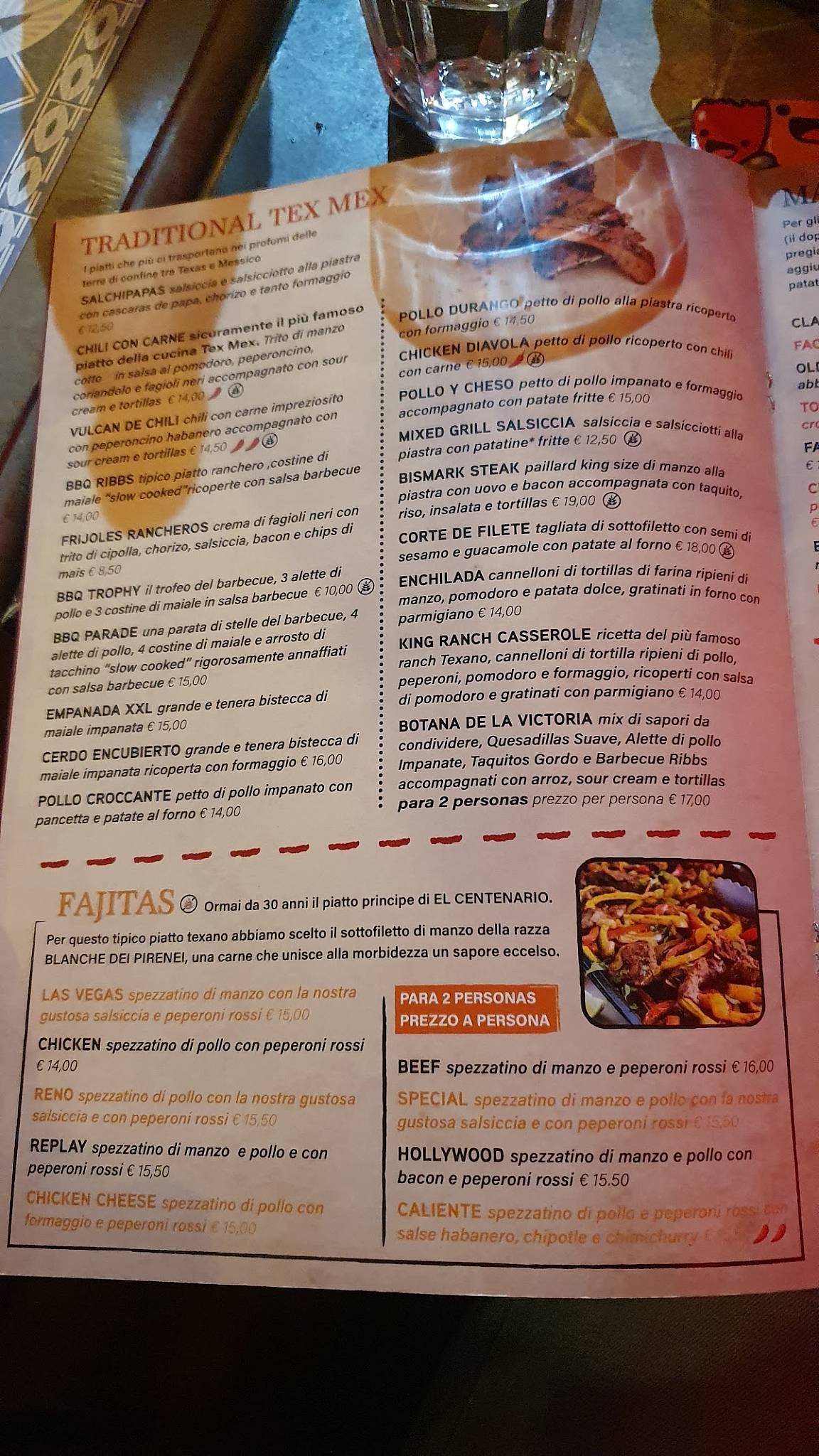 Menu di Casa Pepa 