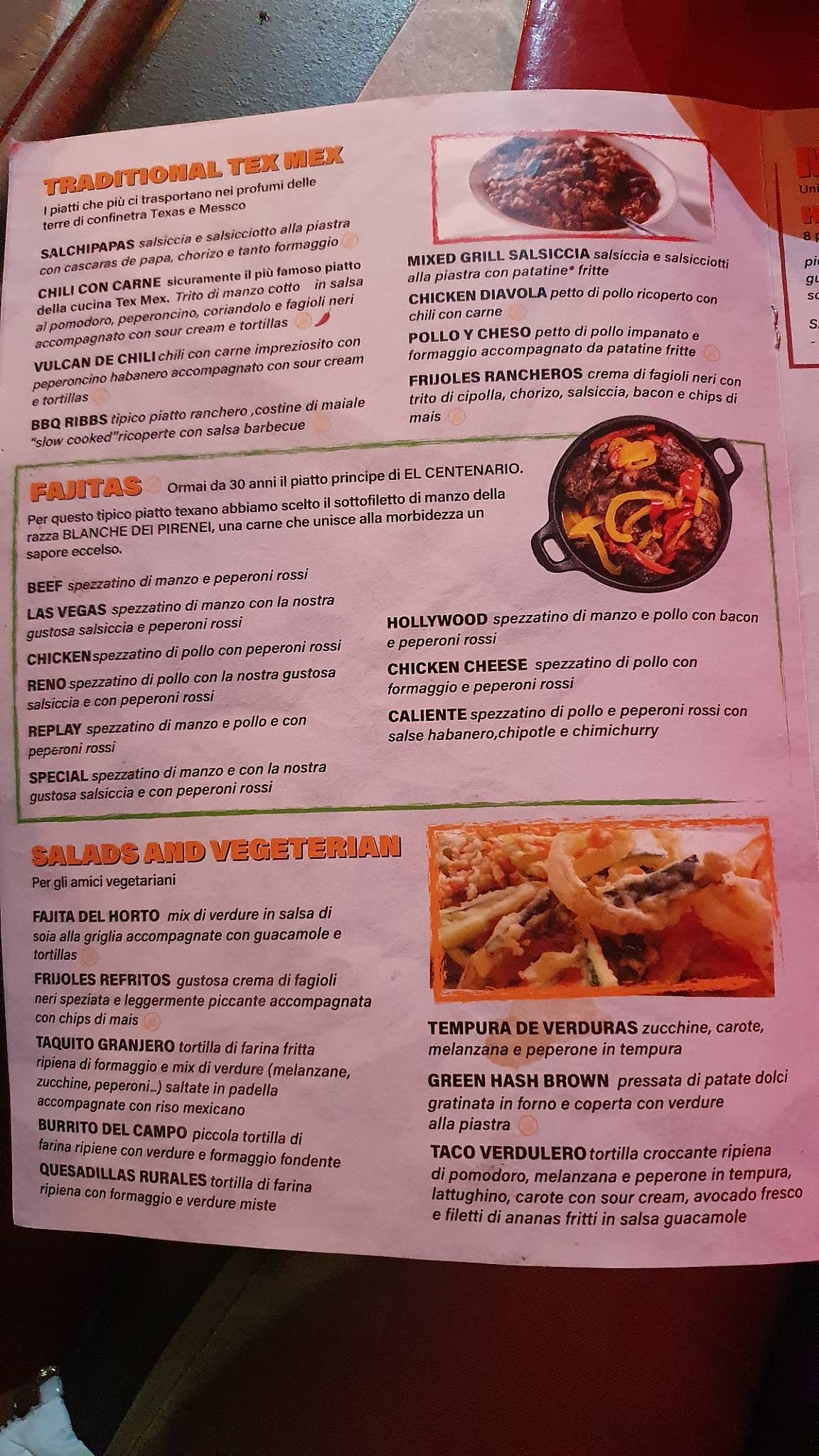 Menu di Casa Pepa 
