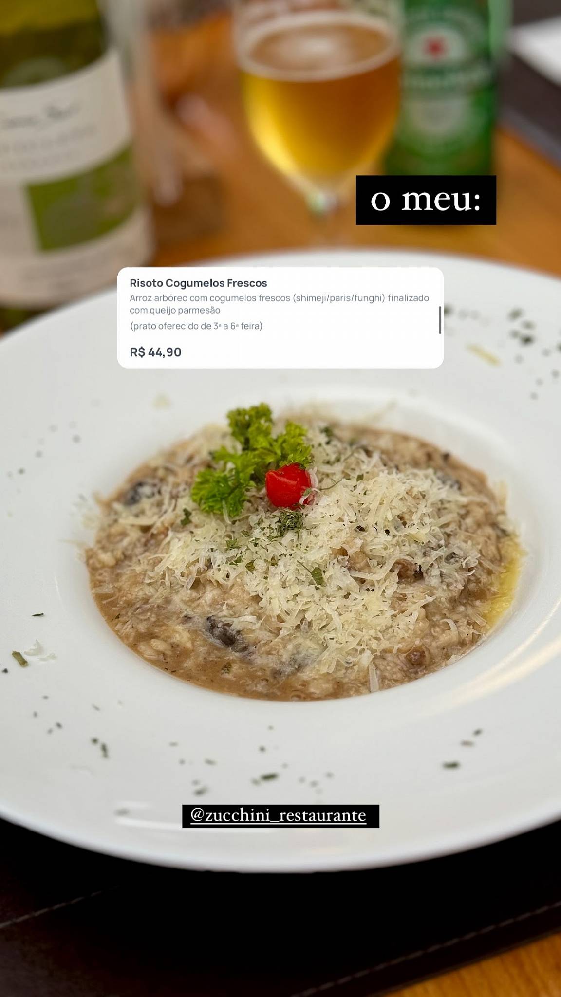 Casa Zucchini cardápio