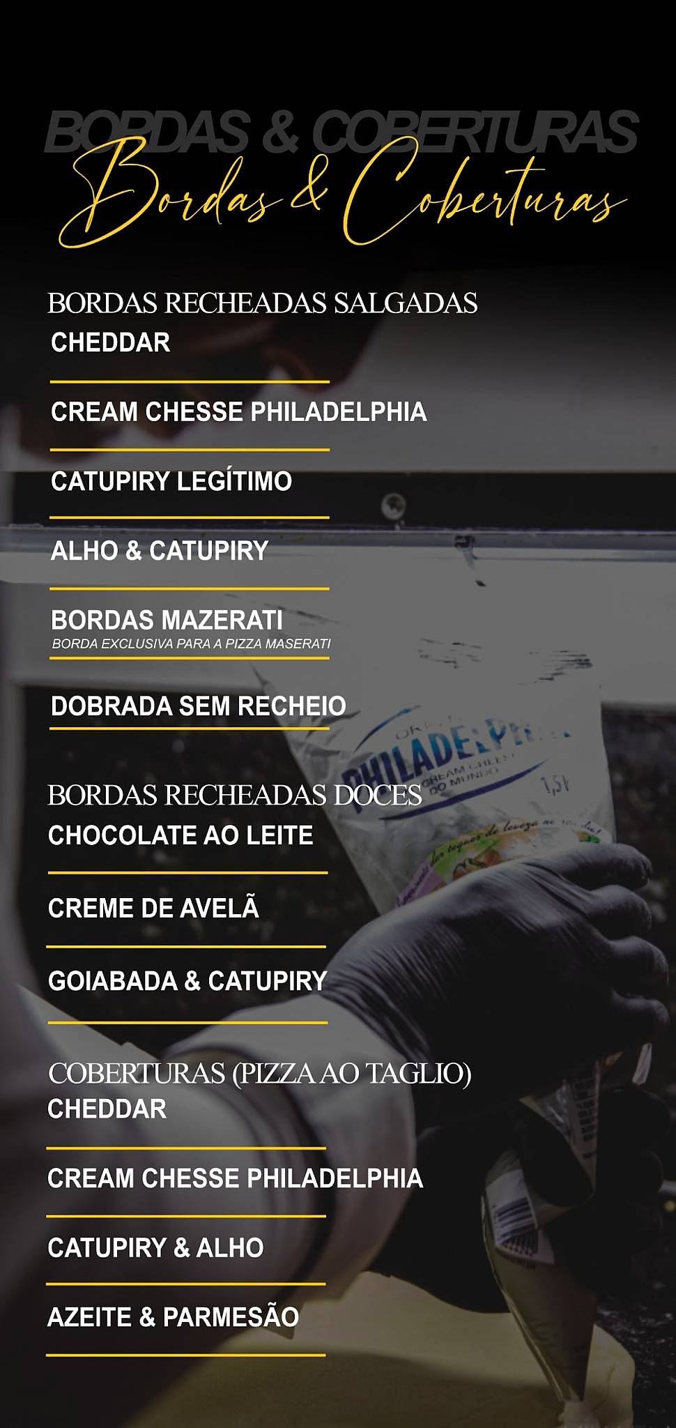 Casa da Pizza Conchal cardápio