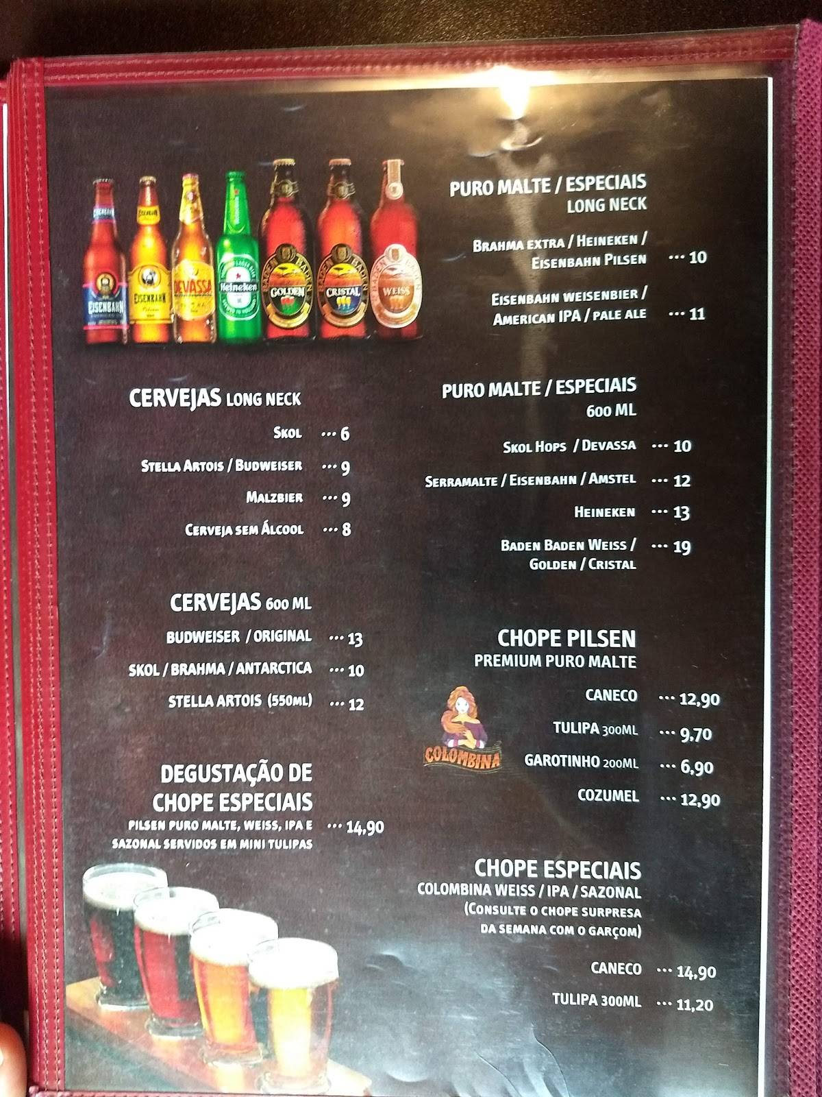 Cateretê cardápio