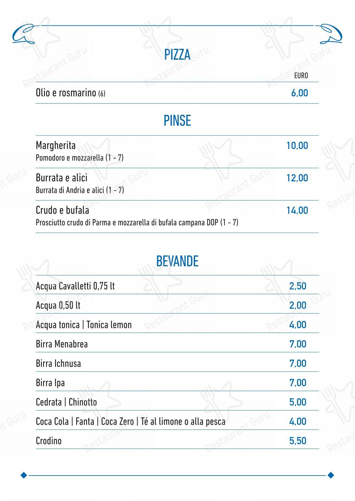 菜单 per Cavalletti Caffè pub & bar