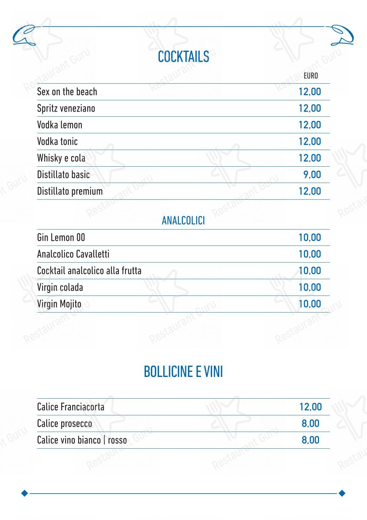菜单 per Cavalletti Caffè pub & bar