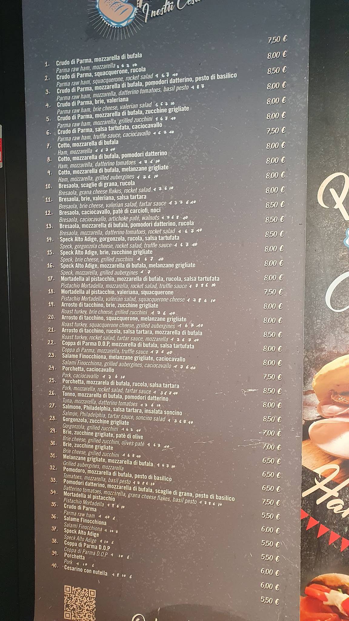 Menu di Cesarino 