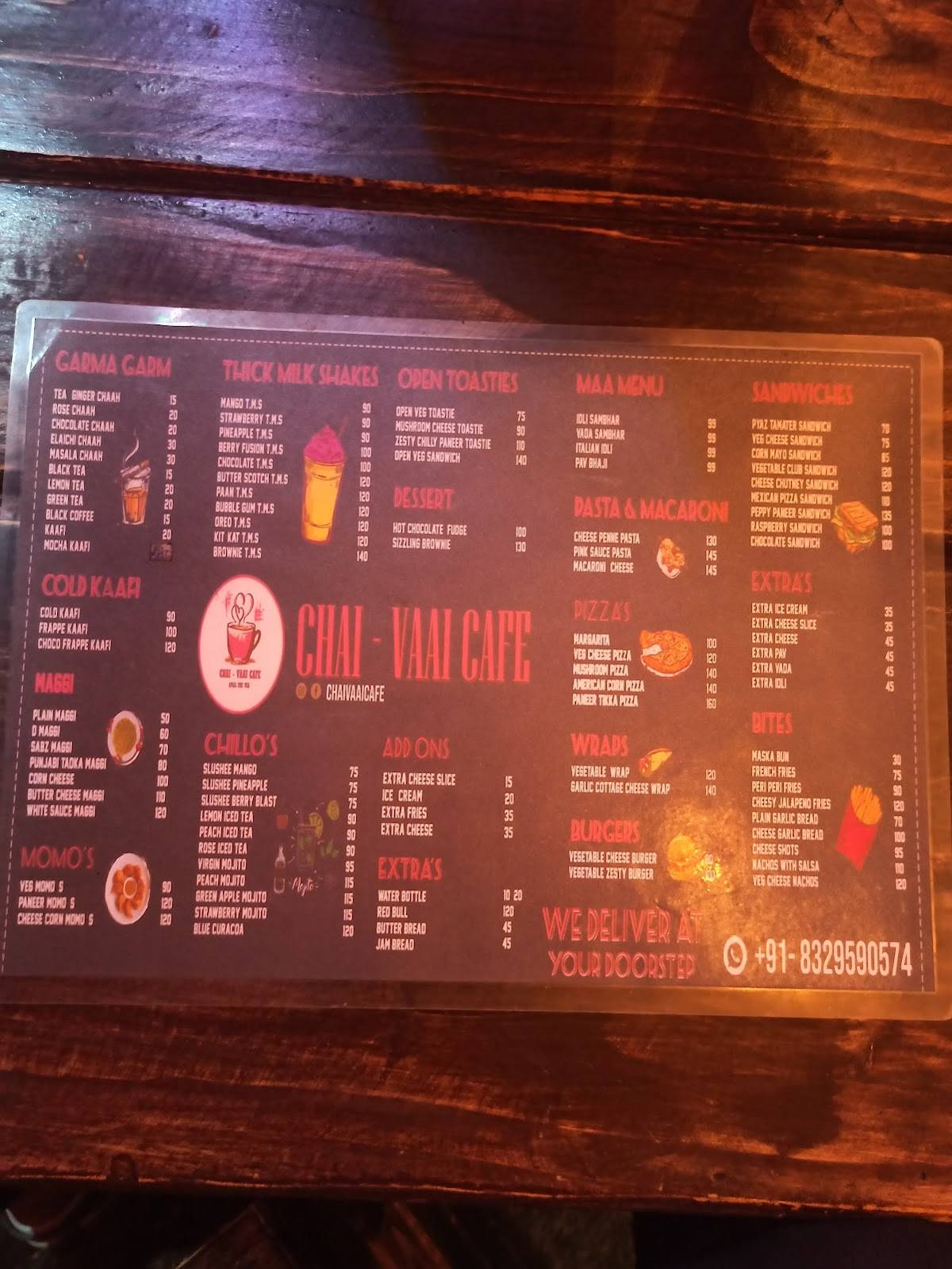 Chai Vaai Cafe purnia menu