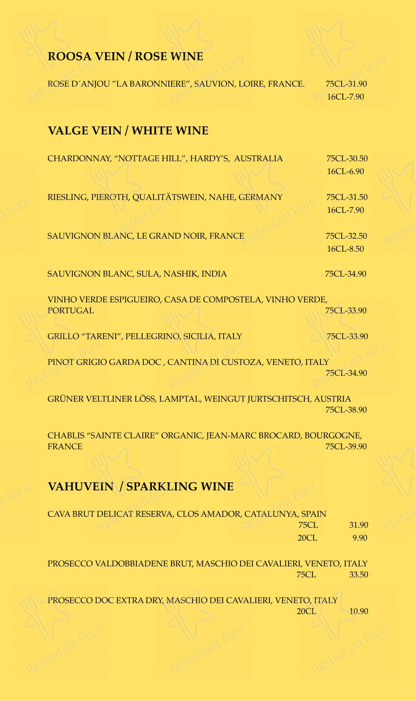 Menu bar pour Chakra dans Tallinn