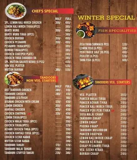 Chand Dhaba - Chicken Restaurant menu