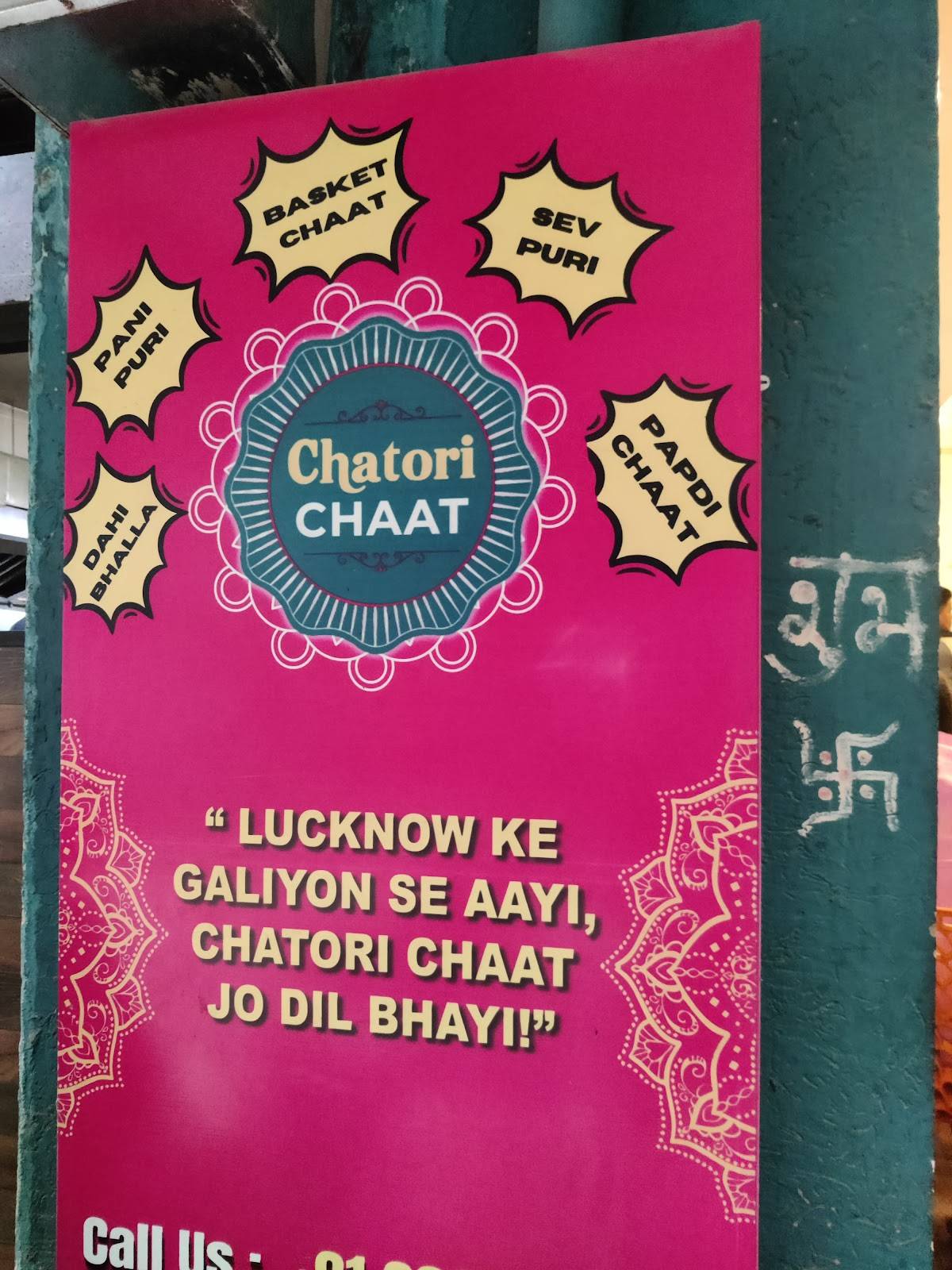 Chatori Chaat menu