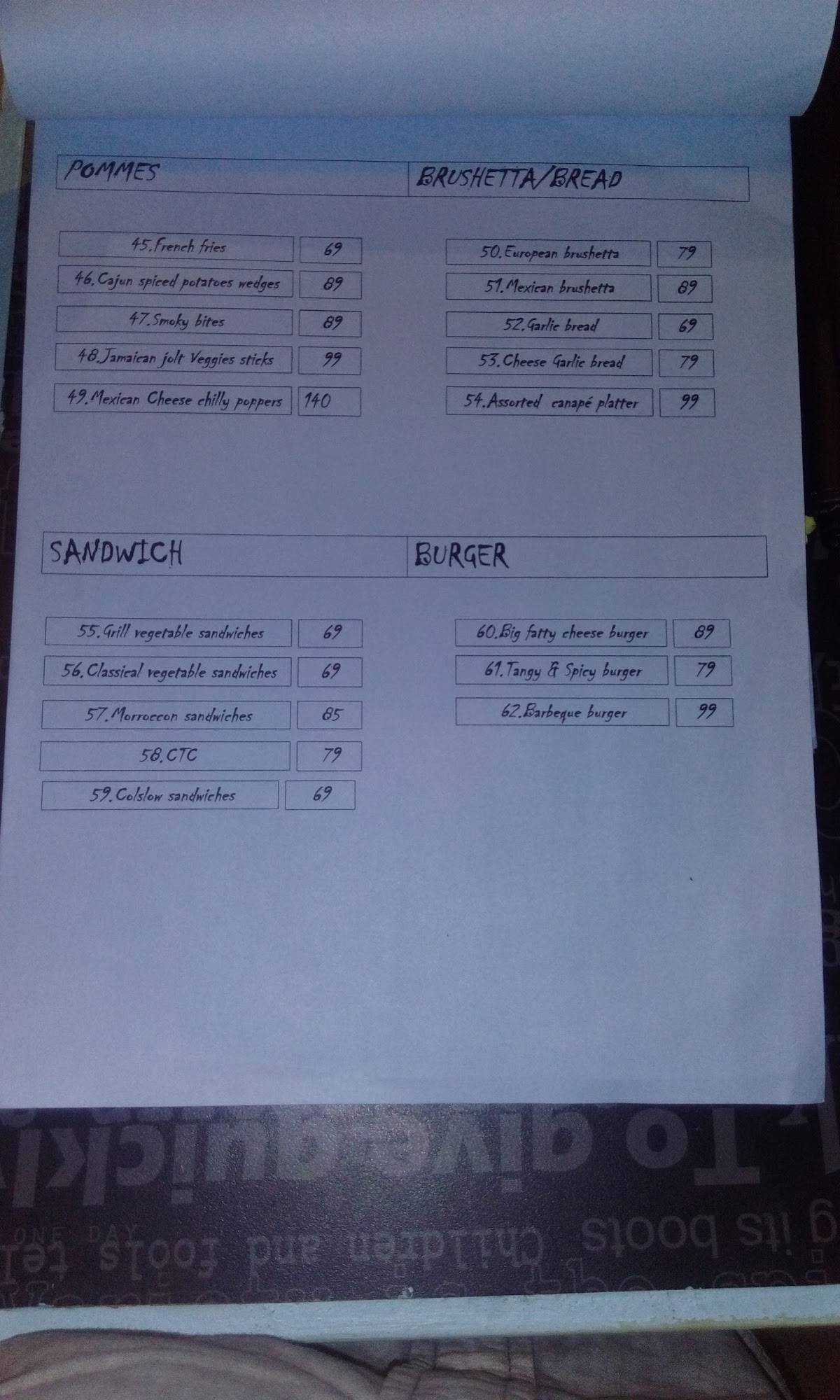 Chef Box menu
