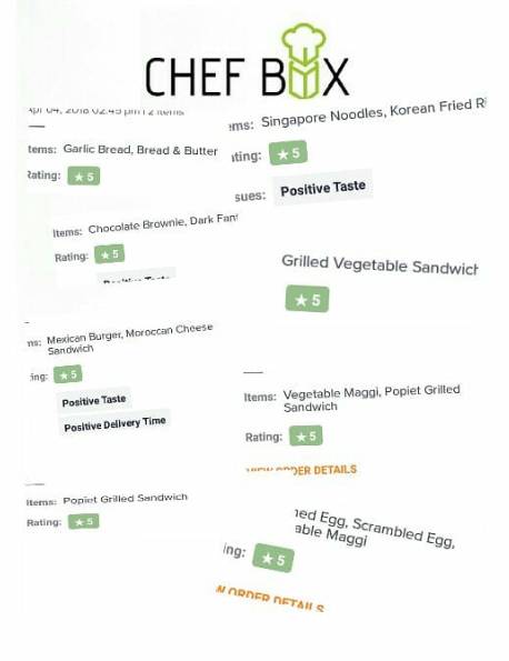 Chef Box menu