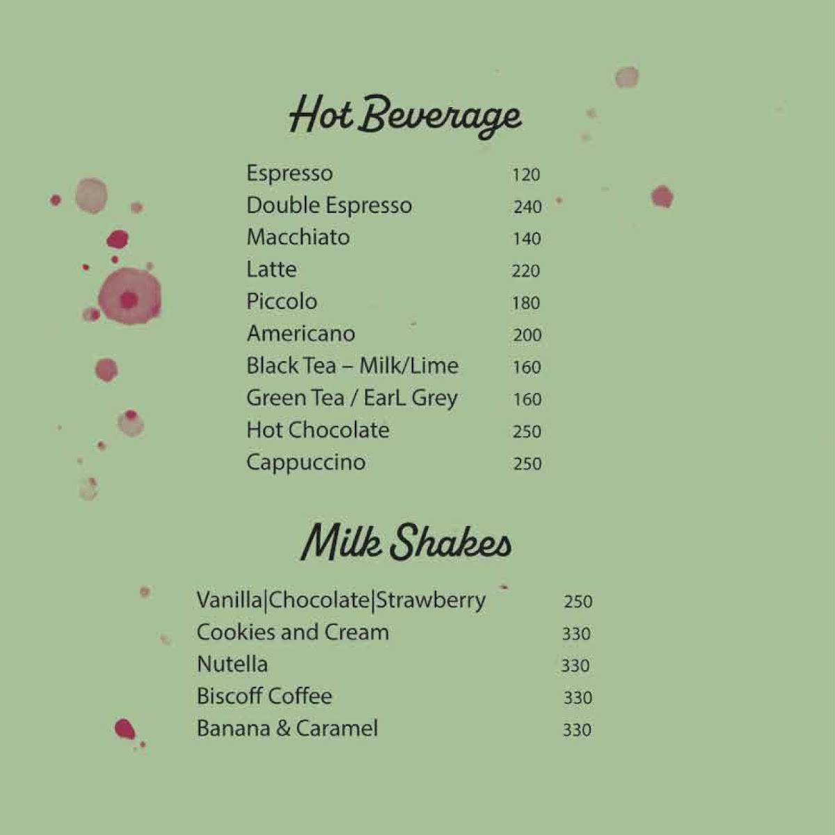 The Beach by Madras Square Restaurant & Bar ECR menu