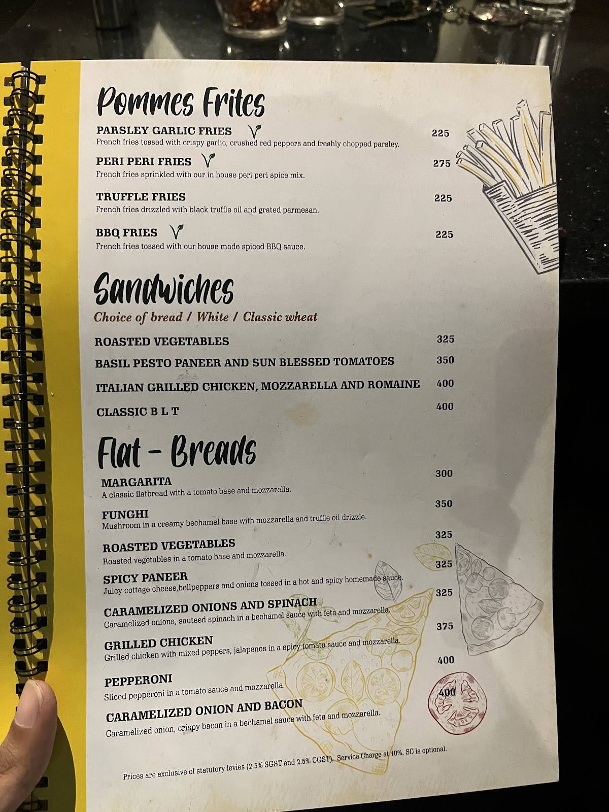 The Summer House Eatery menu