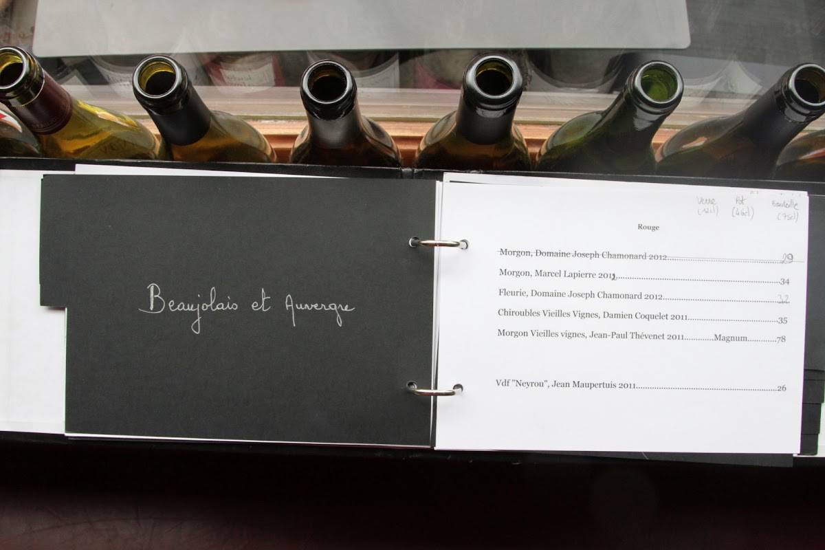 Menu de Chez Paul