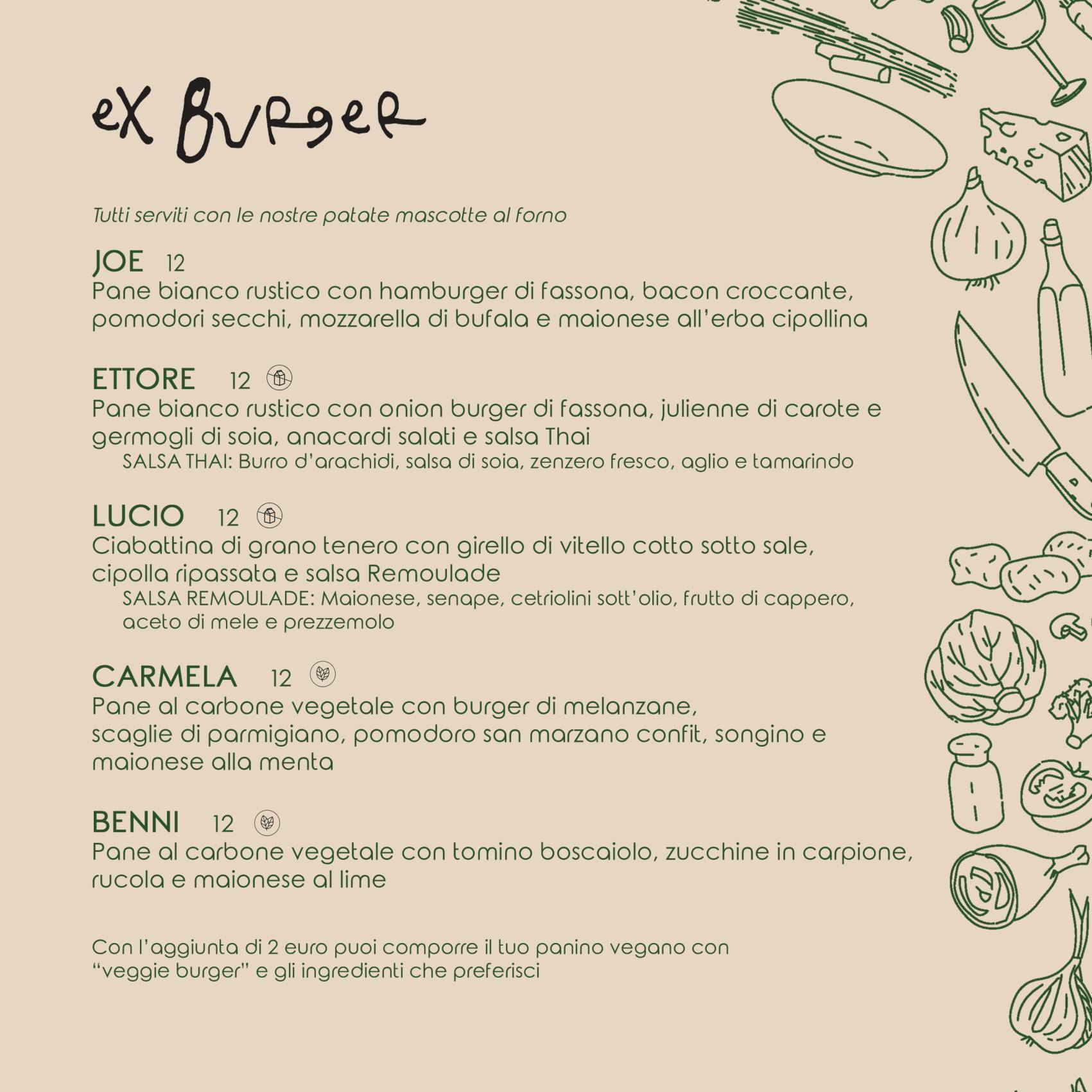 Menu di Ex Mattatoio 