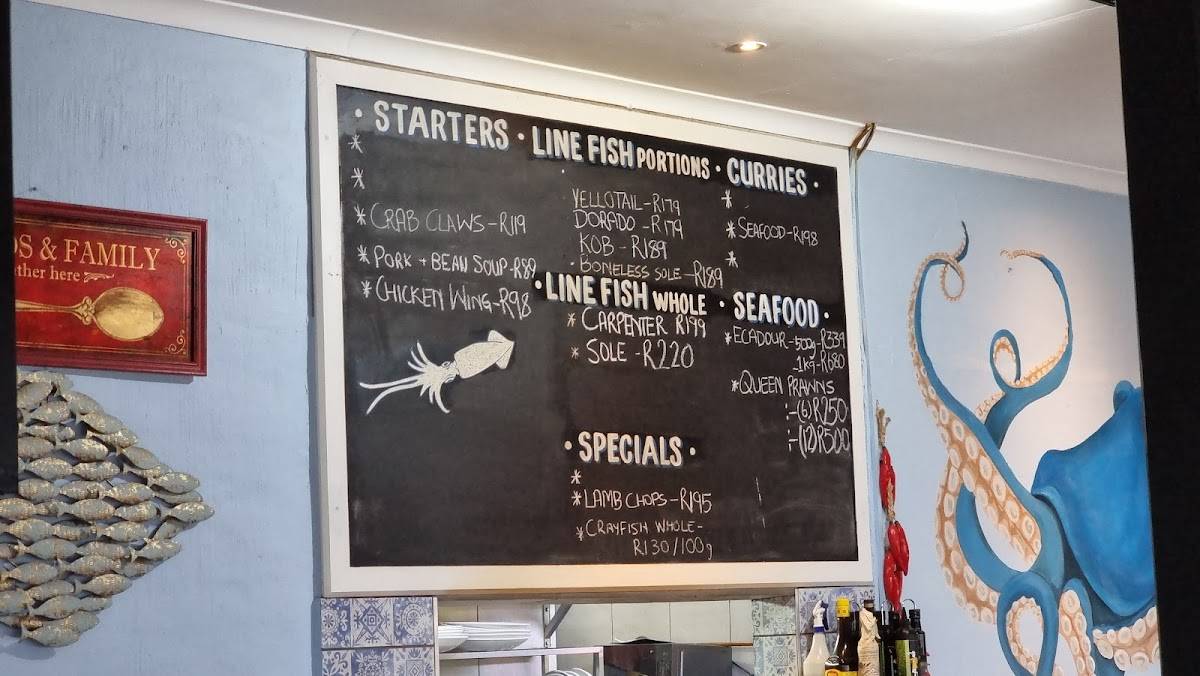 Menu at Chokka Block Restaurant, Saint Francis Bay