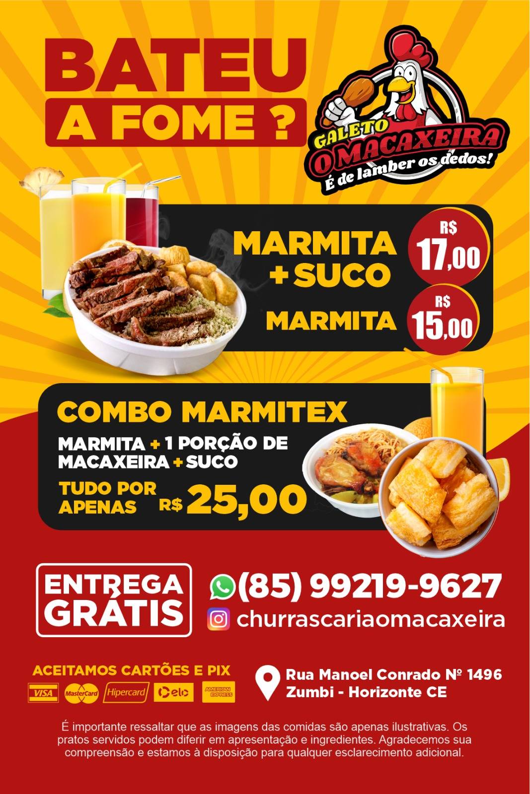 Churrascaria O Macaxeira cardápio