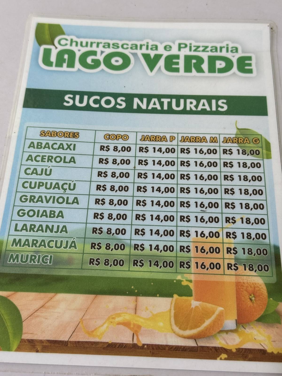 Churrascaria e Pizzaria Lago Verde cardápio